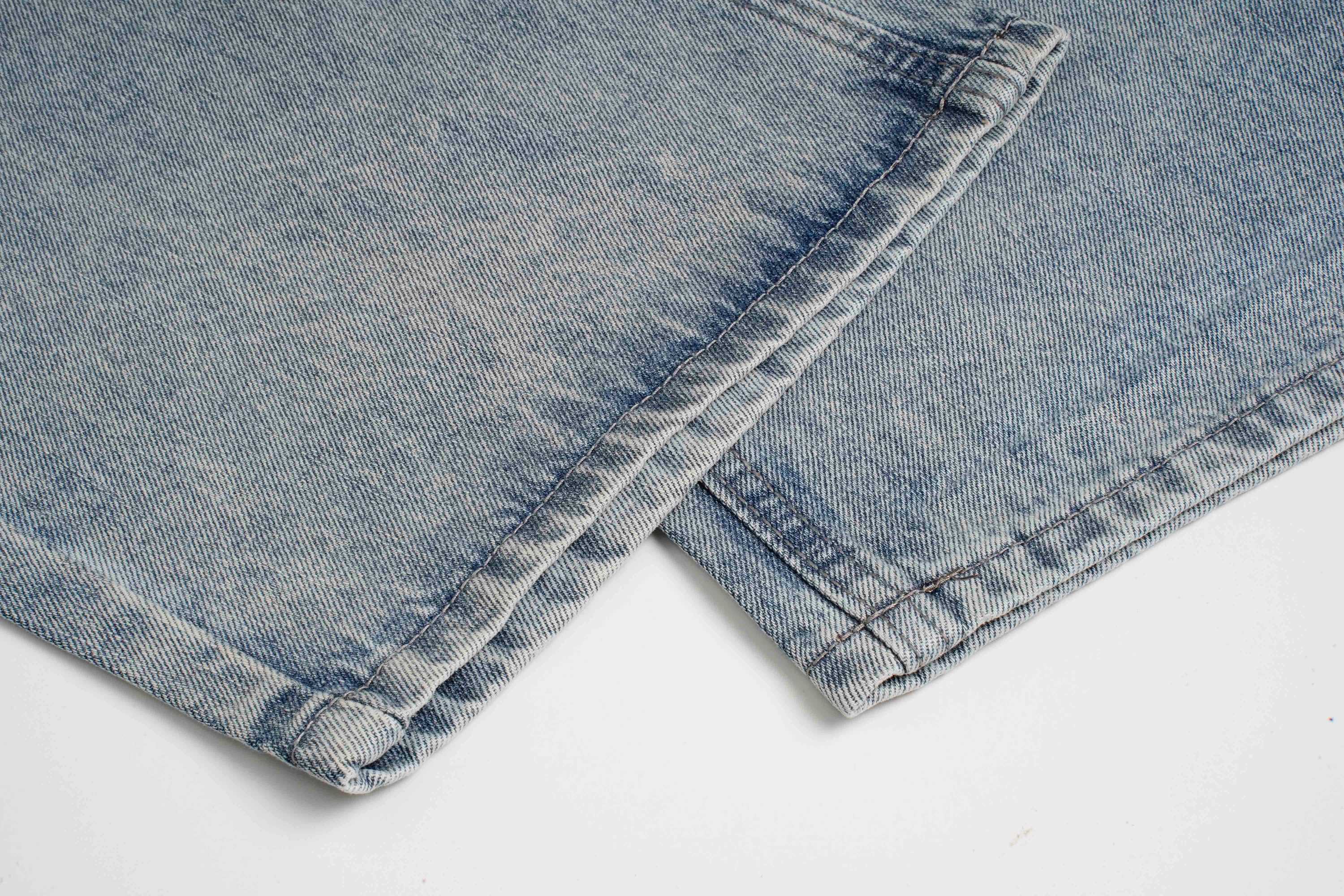 Stardust Wide-Leg Jeans | Rhinestone Washed Denim