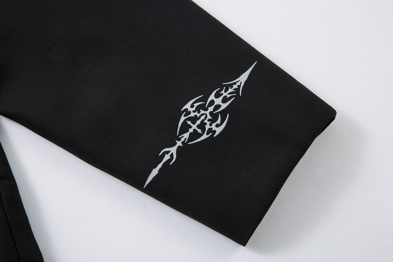 Omirad Barbed Graphic Jacket with Faux-Leather Collar
