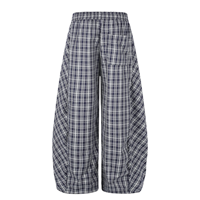 Omirad Plaid Balloon Wide-Leg Pants | Y2K Streetwear