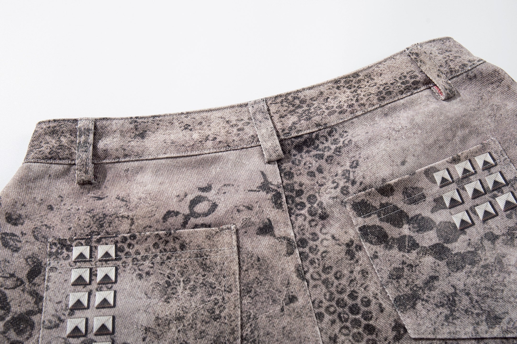 Grunge Cross Patch Washed Denim Shorts | Streetwear