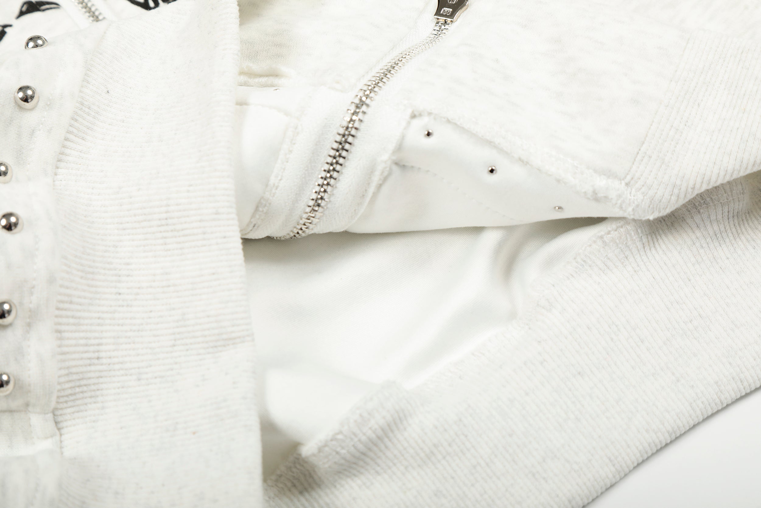 Faux-Fur Collar Anime Graphic Zip Hoodie | Studded Streetwear