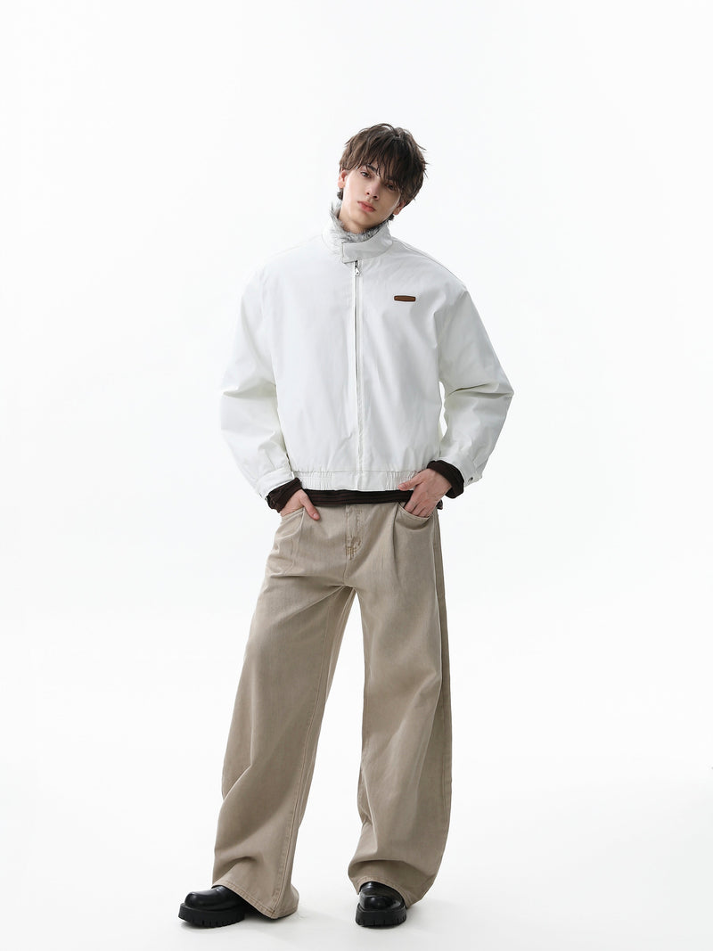Omirad Minimal Faux-Fur Collar Bomber Jacket | Off-White