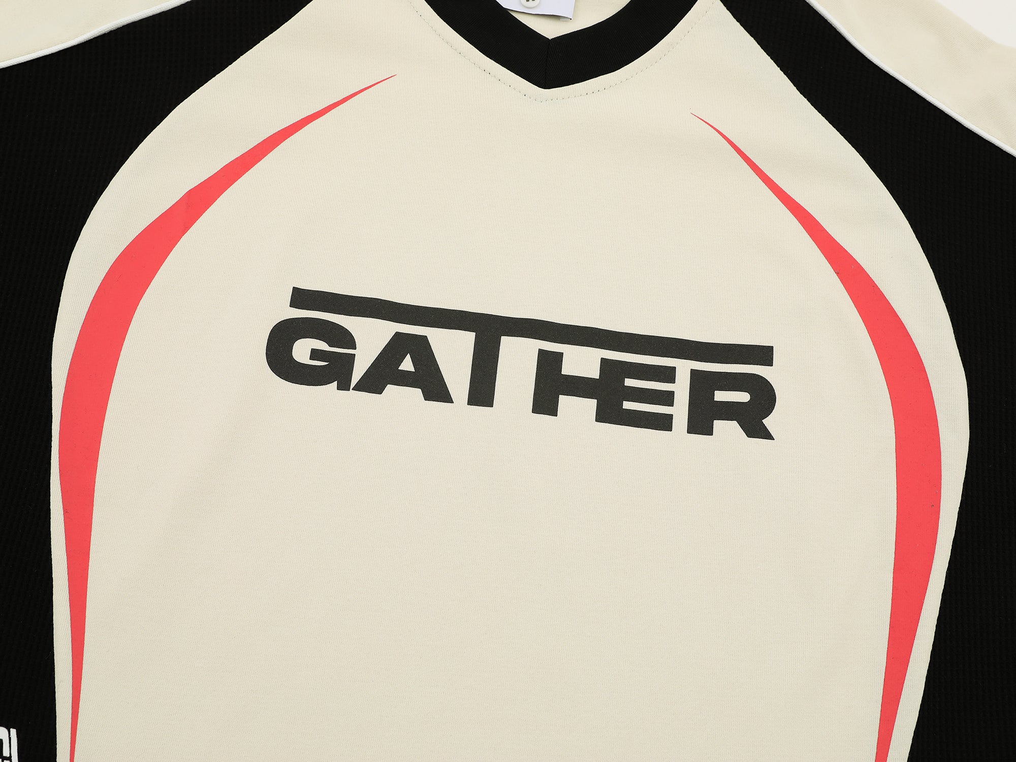 Gather Speed Curve Athletic Tee | Sporty Streetwear V-Neck