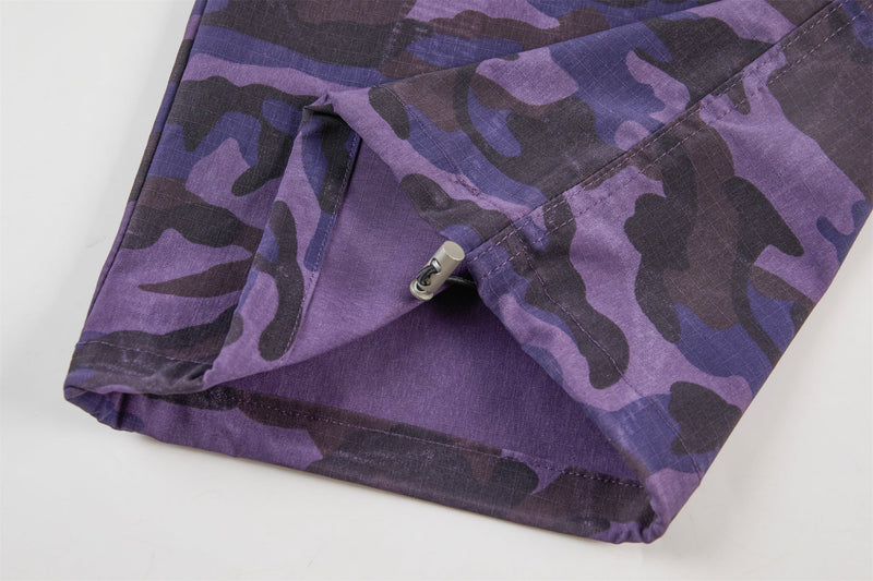 Omirad Purple Camo Wide-Leg Cargo Pants | SEAKOFF
