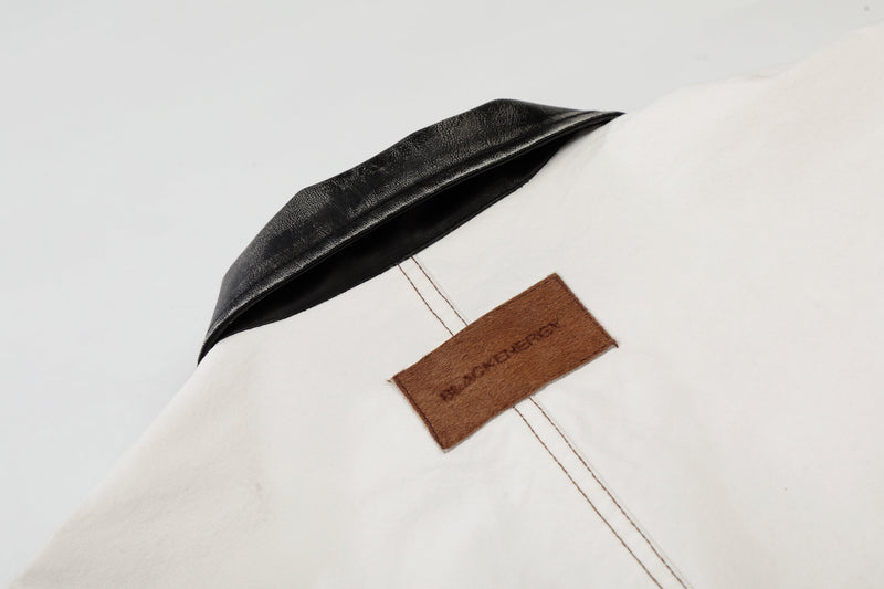 Omirad Sketch Detail Bomber Jacket | Contrast Collar Cotton