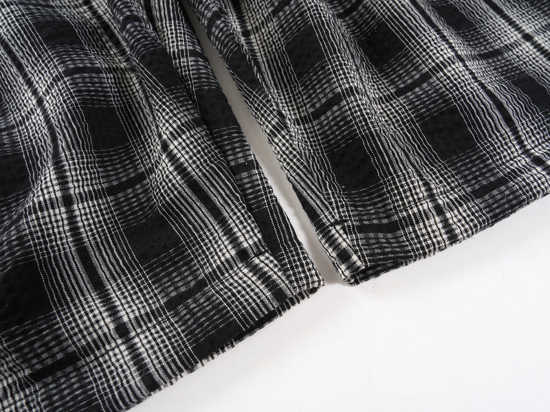 Omirad Plaid Wide-Leg Track Pants | Vintage Streetwear
