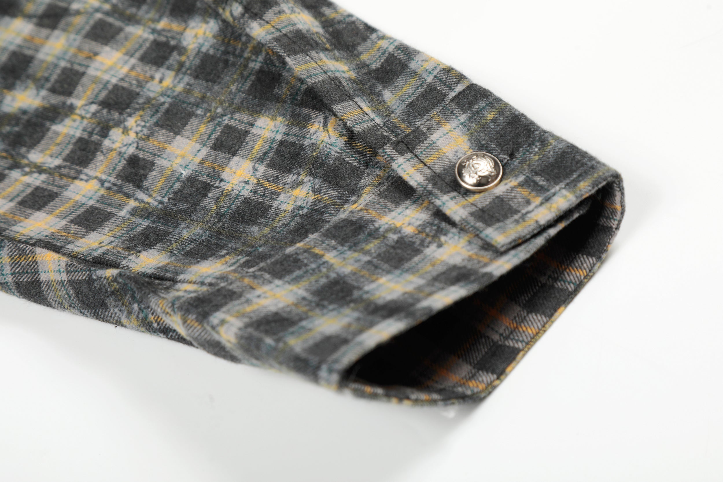 Omirad Vintage Washed Plaid Button-Up Jacket | Cropped Boxy Fit