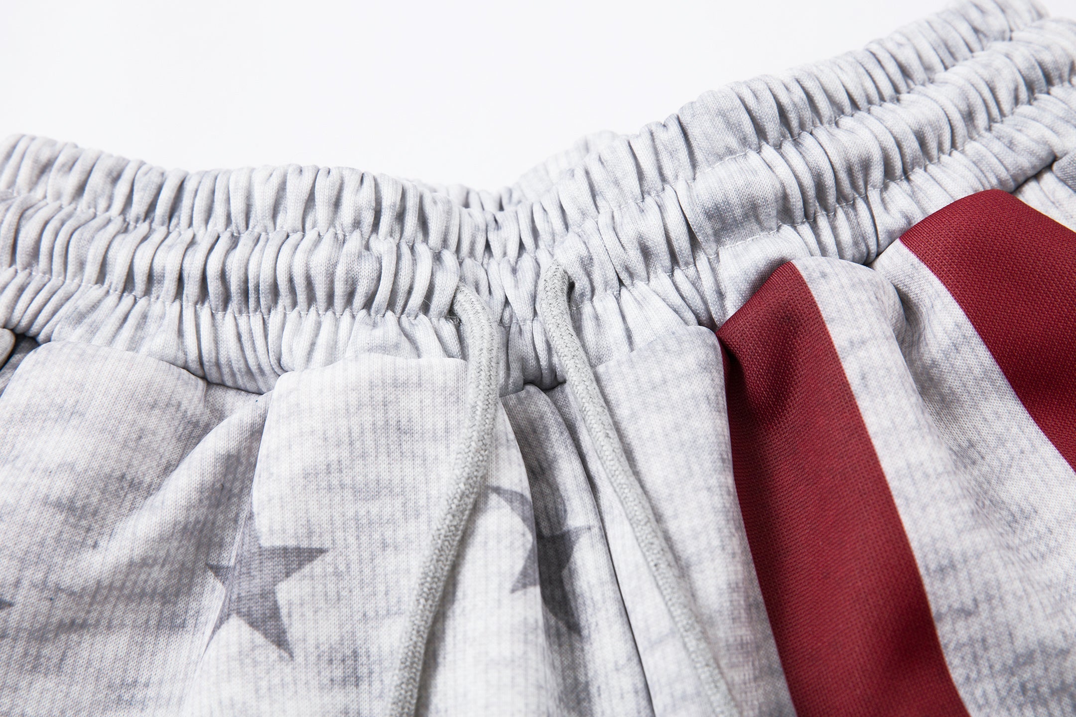 Star Print Wide-Leg Sweatpants with Contrast Side Stripes