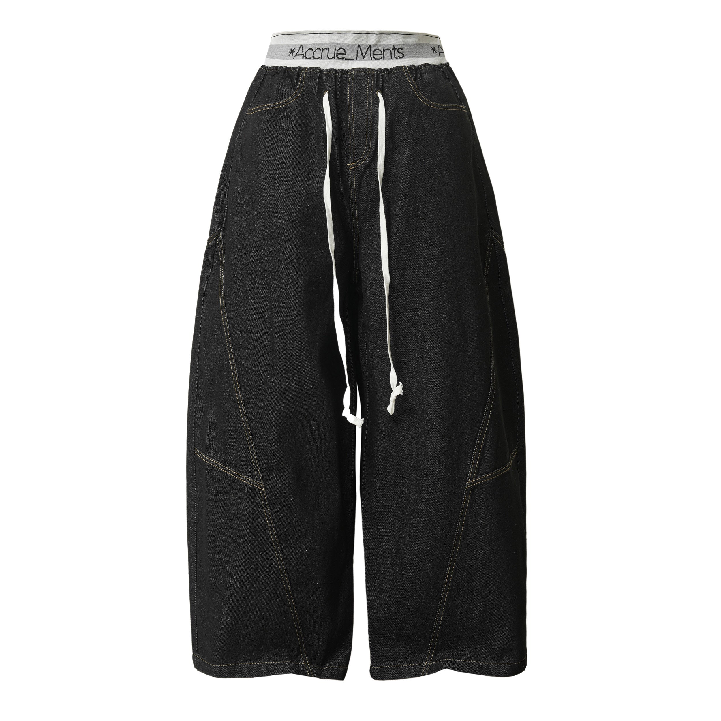 Omirad Wide-Leg Drawstring Denim Pants | Oversized Fit
