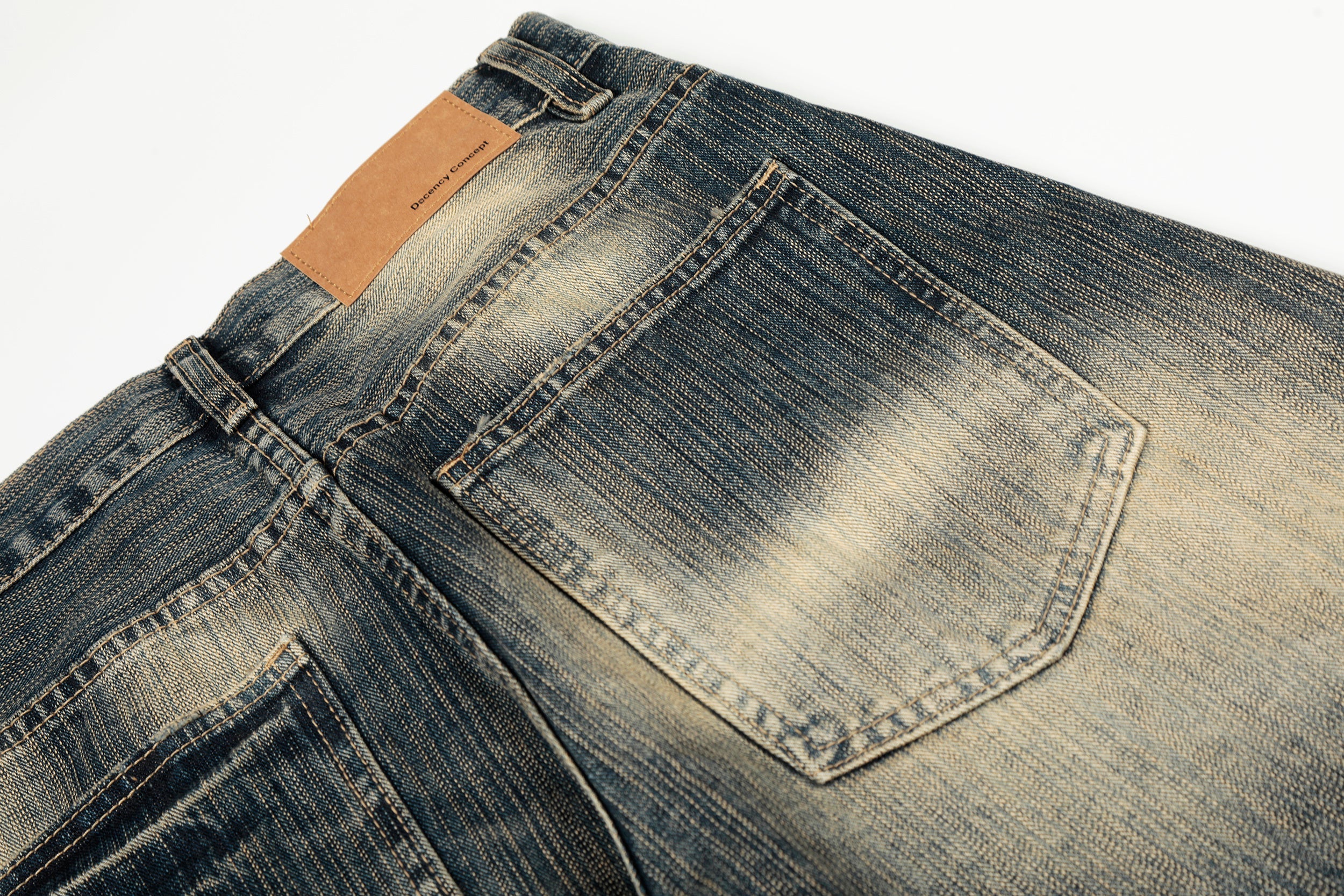 Vintage Washed Wide-Leg Denim Pants | Relaxed Streetwear Fit