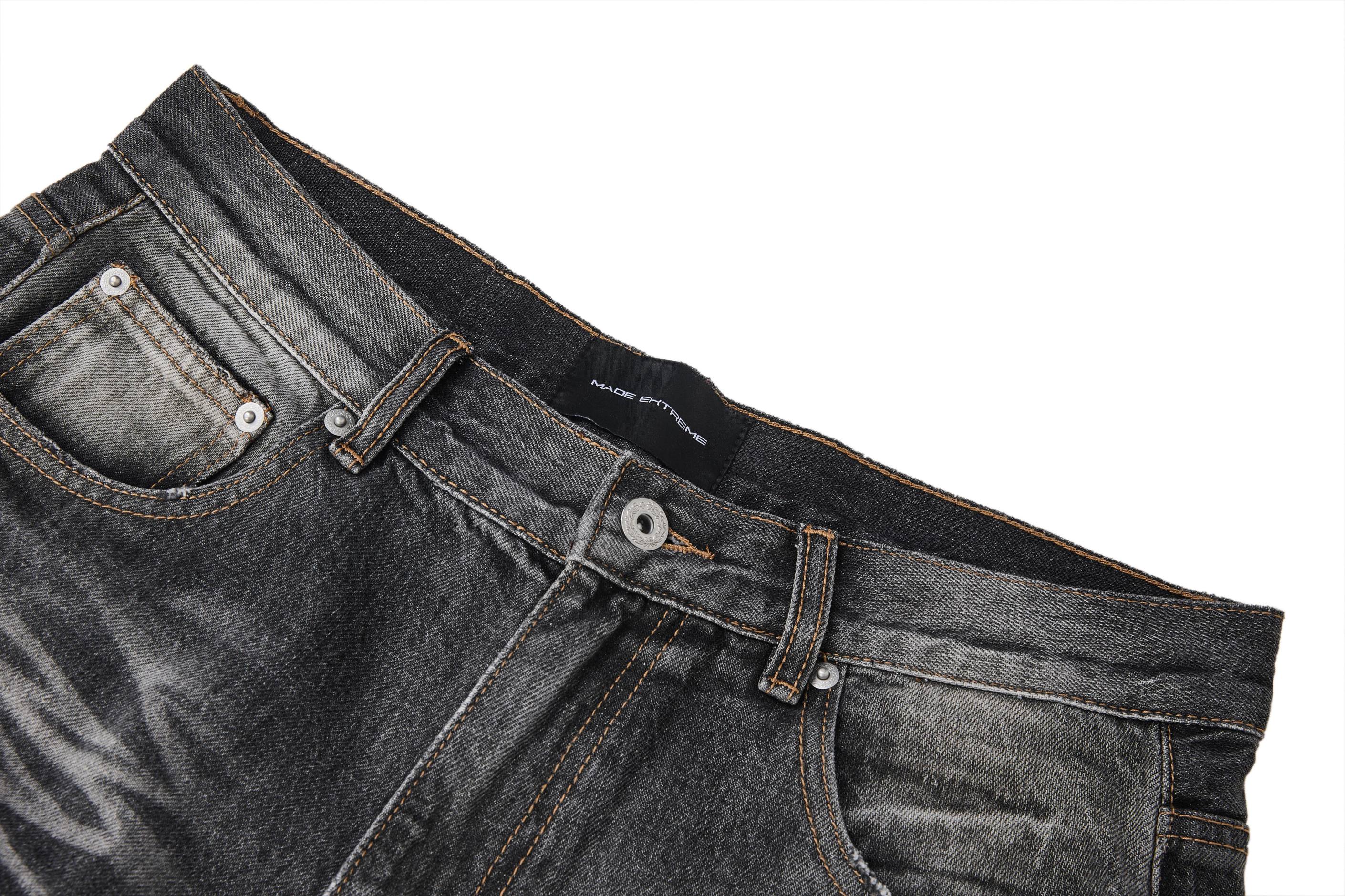 Omirad Vintage Faded Wide-Leg Jeans | 100% Cotton Denim