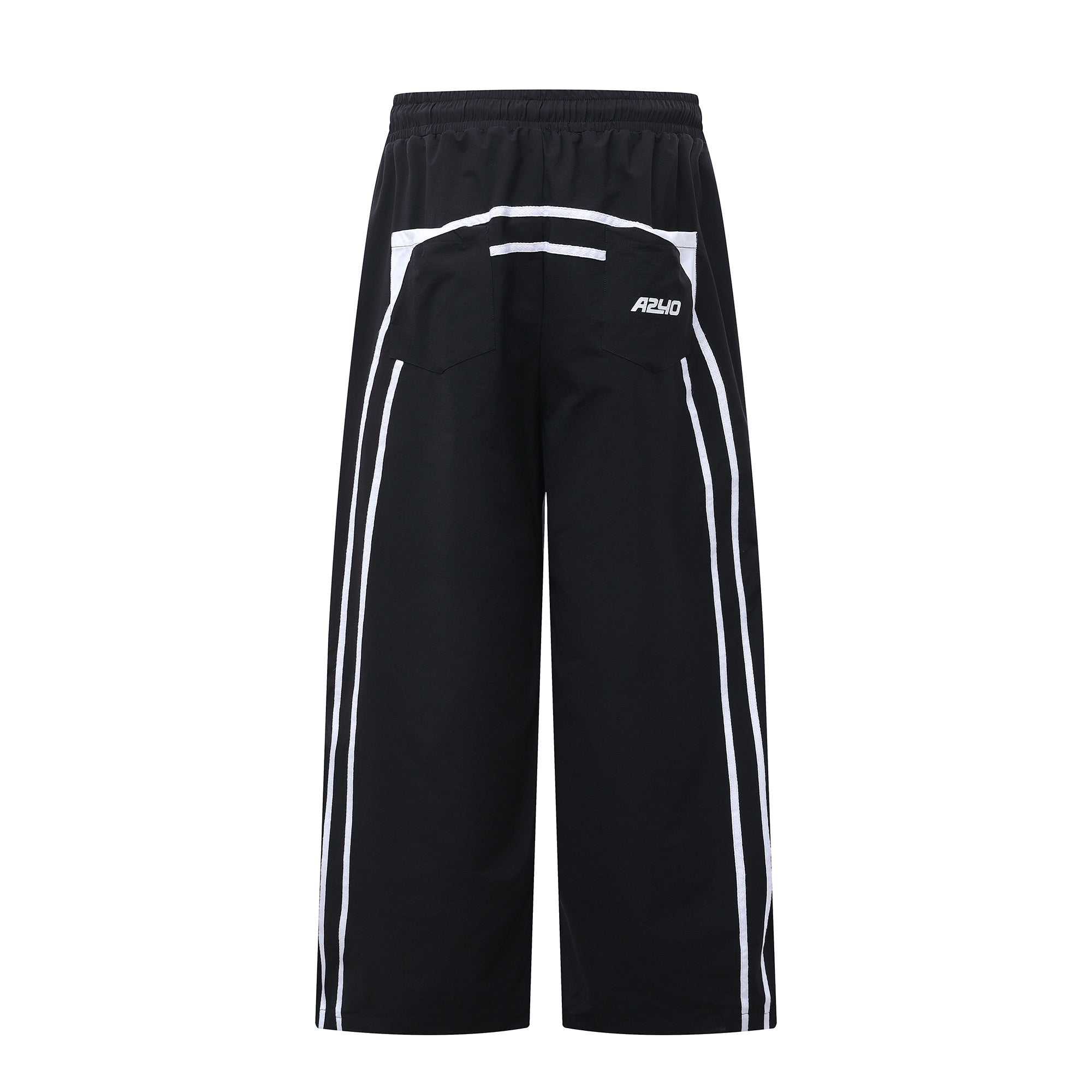 Omirad Contrast Track Wide-Leg Pants | Two-Tone Stripe