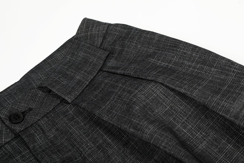 Omirad Textured Pleated Wide-Leg Trousers | Tailored Fit