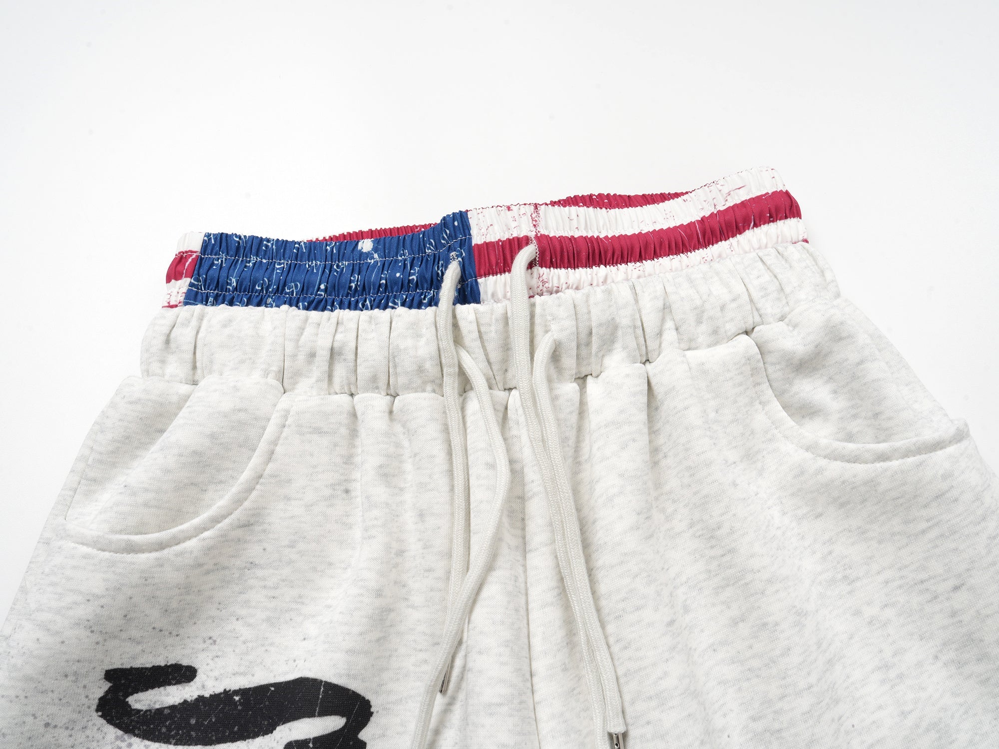 USA Flag Print Wide-Leg Sweatpants | Vintage Streetwear