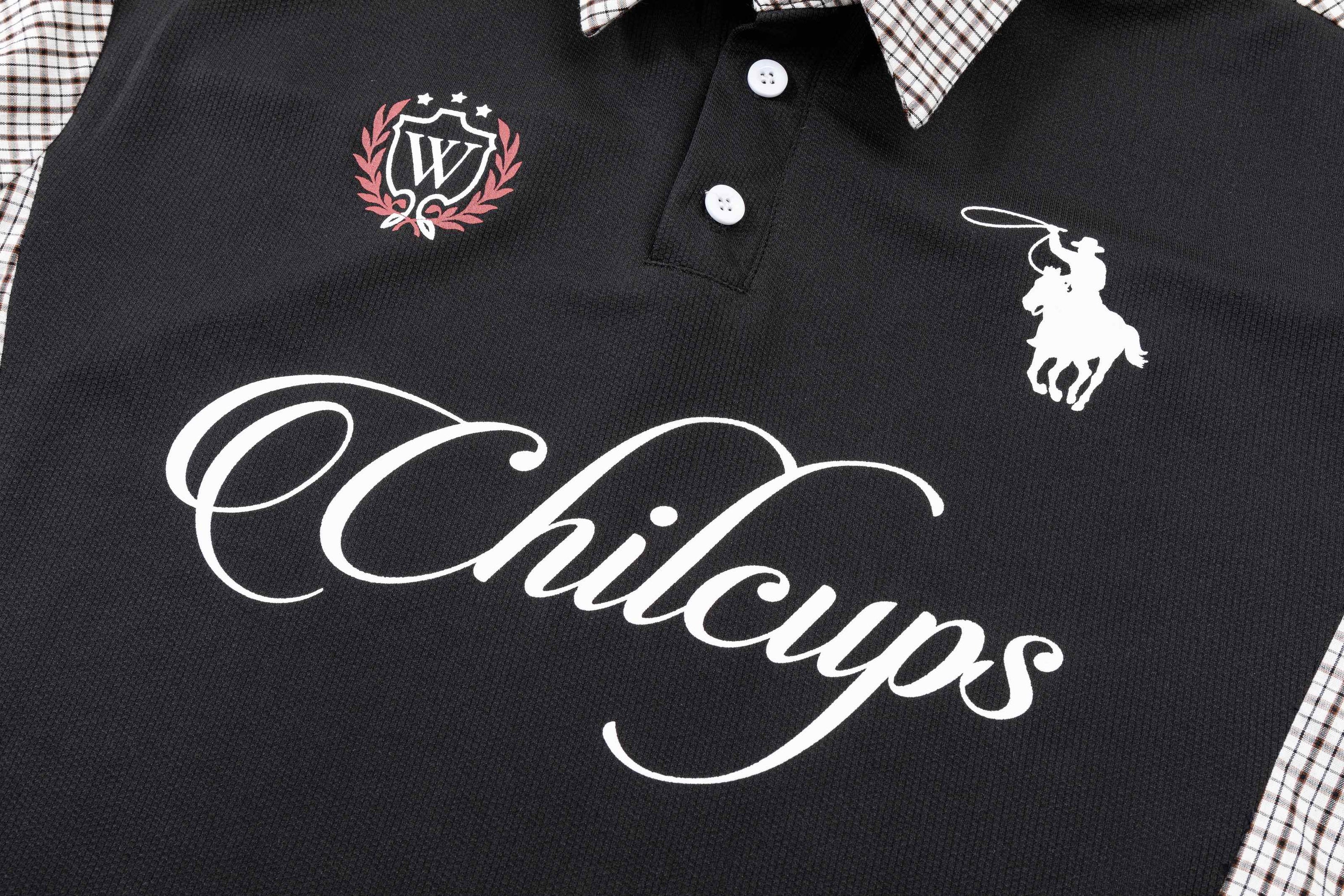 Vintage Plaid Panel Polo Shirt | Oversized Retro Streetwear
