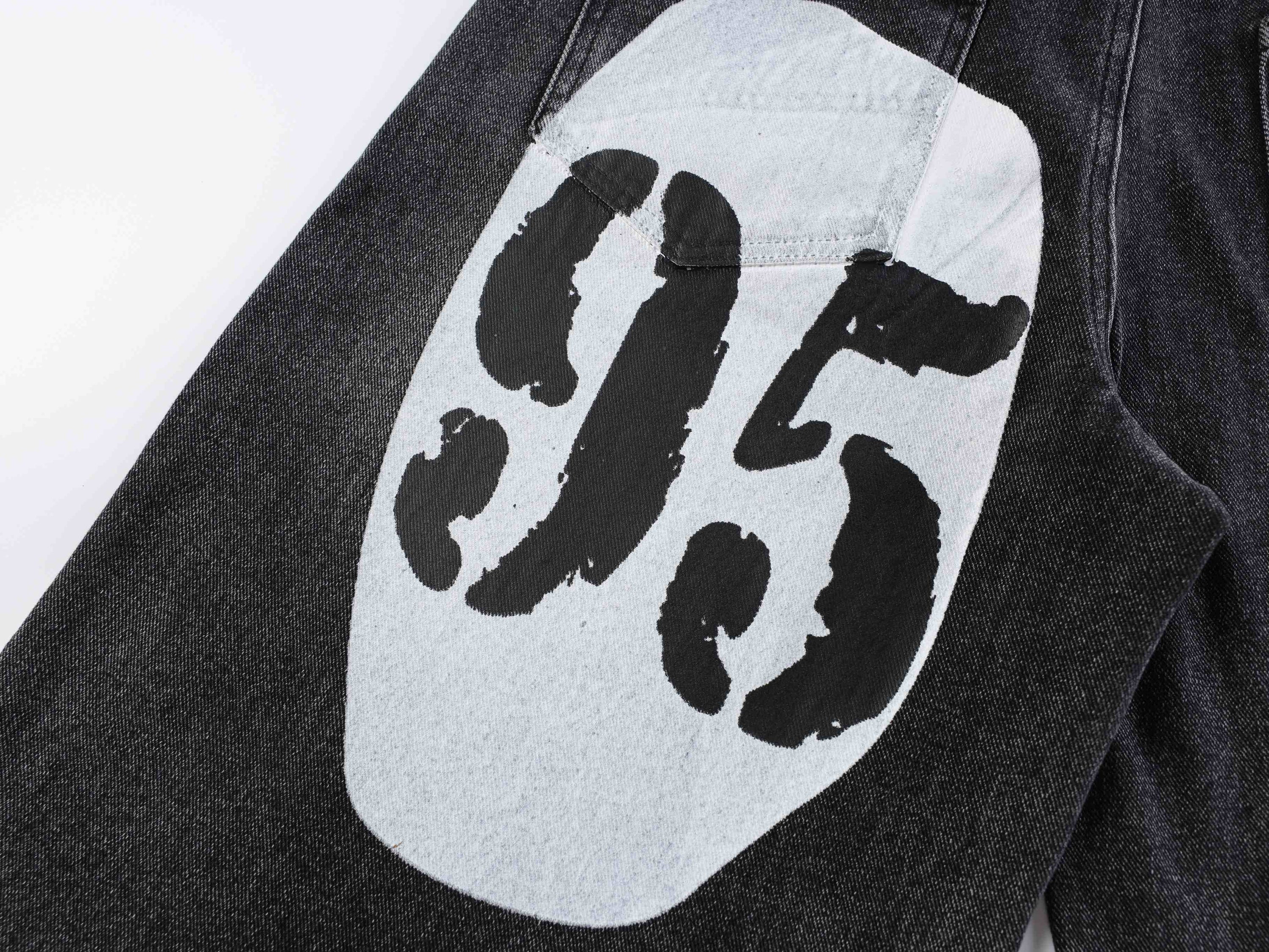 Omirad 1990 Graphic Wide-Leg Jeans | Retro Streetwear Denim
