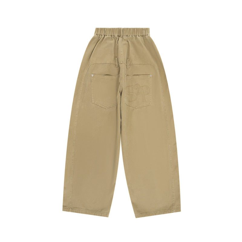 High-Waist Wide-Leg Denim Pants | Vintage Wash Cotton