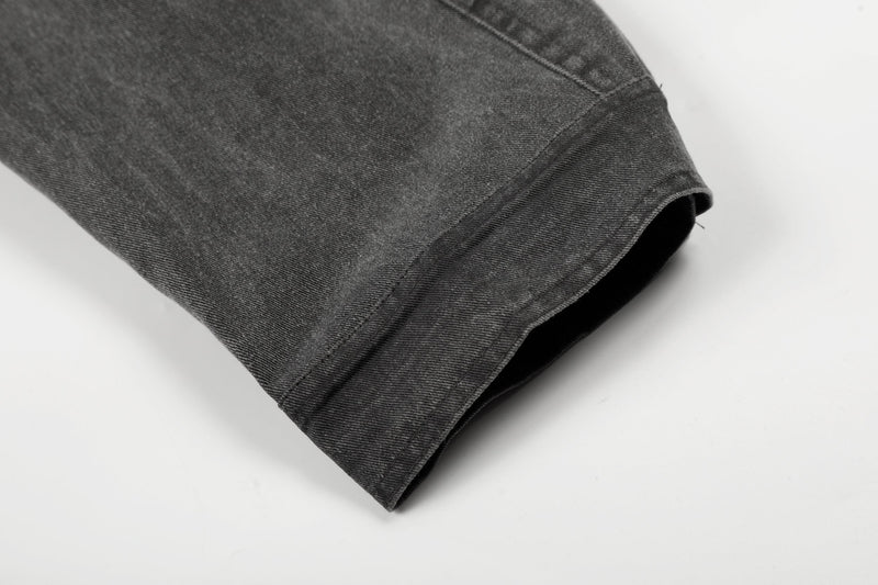 Omirad Vintage Cross Patch Denim Jacket | Washed Cotton