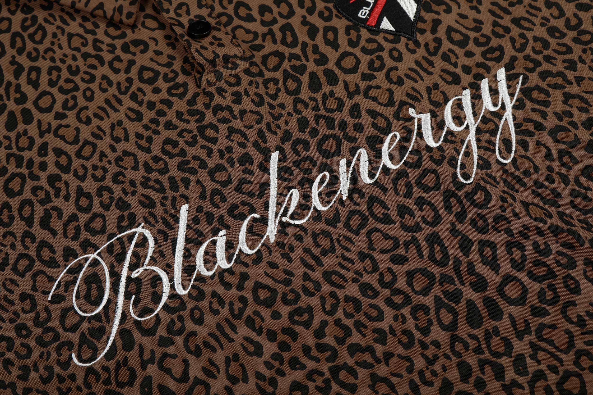 Omirad Leopard Print Script Polo Tee | Streetwear Polo Shirt