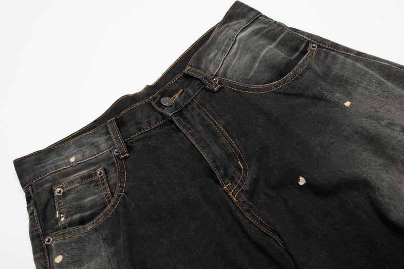 Omirad Vintage Wash Barrel Leg Jeans | Distressed Streetwear