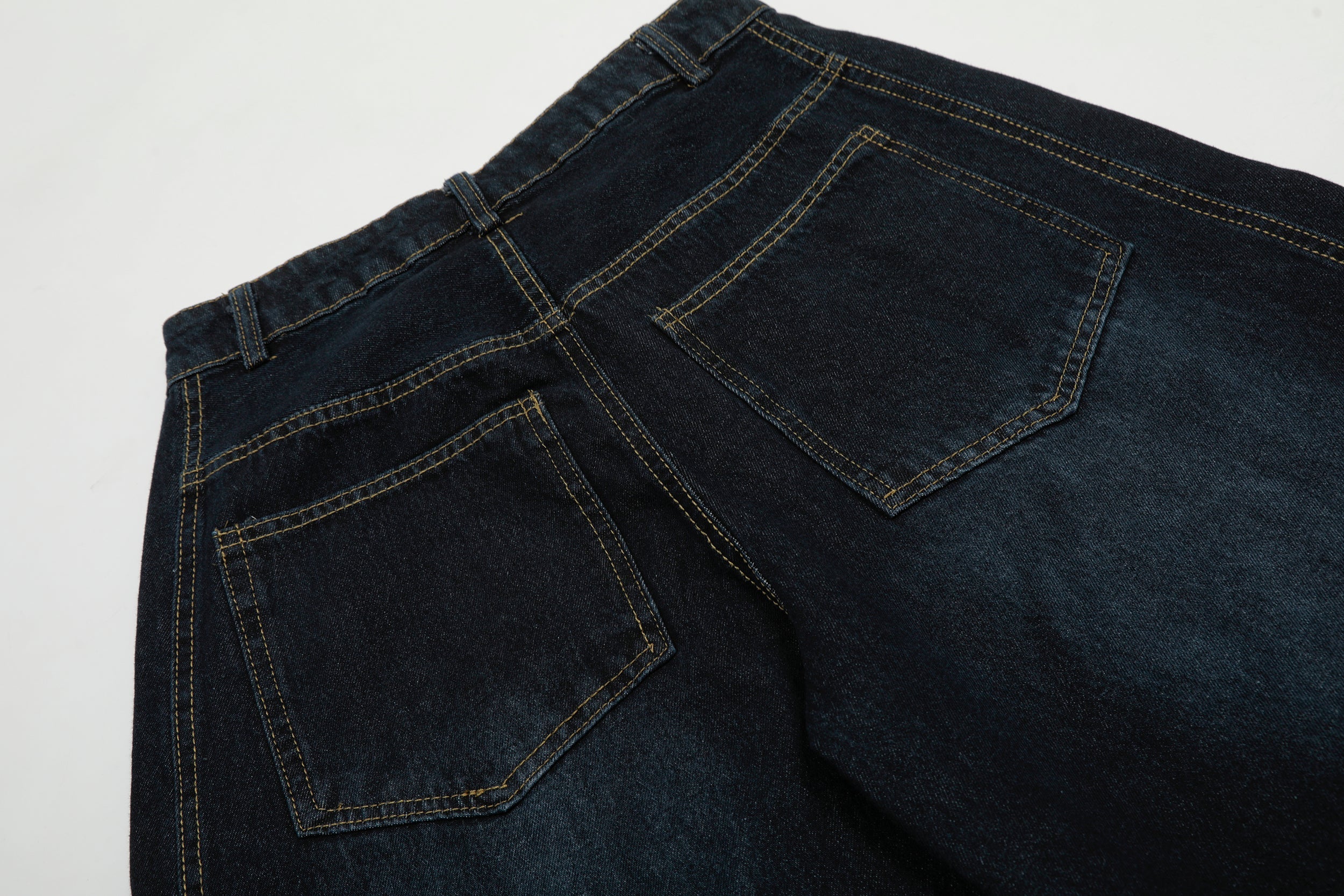 Curved-Panel Barrel Denim Pants | Wide Leg Street Jeans