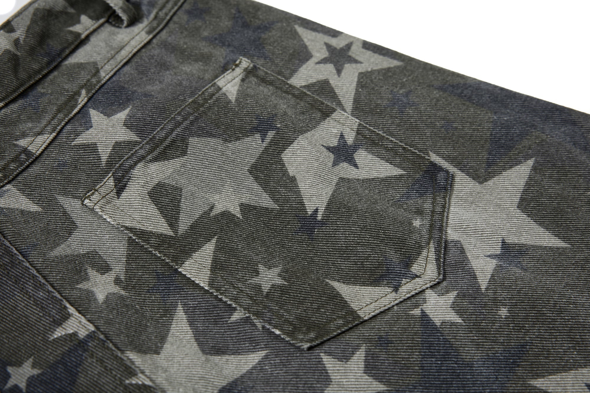 Omirad All-Star Barrel Leg Jeans | Vintage Wash Star Print Denim