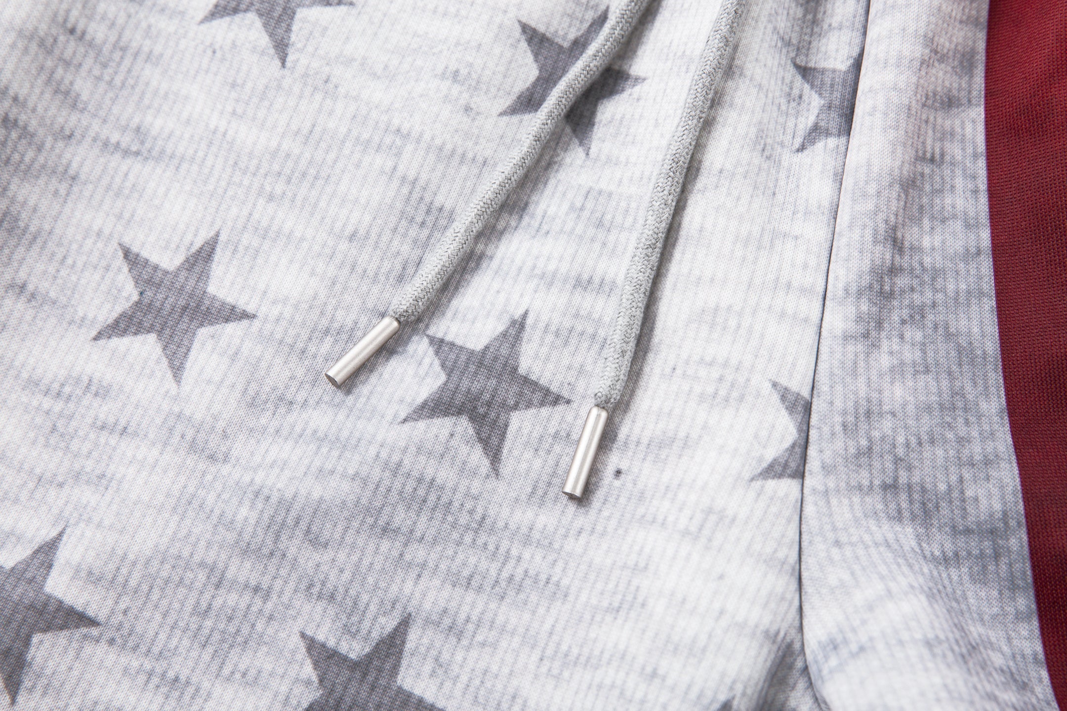 Star Print Wide-Leg Sweatpants with Contrast Side Stripes