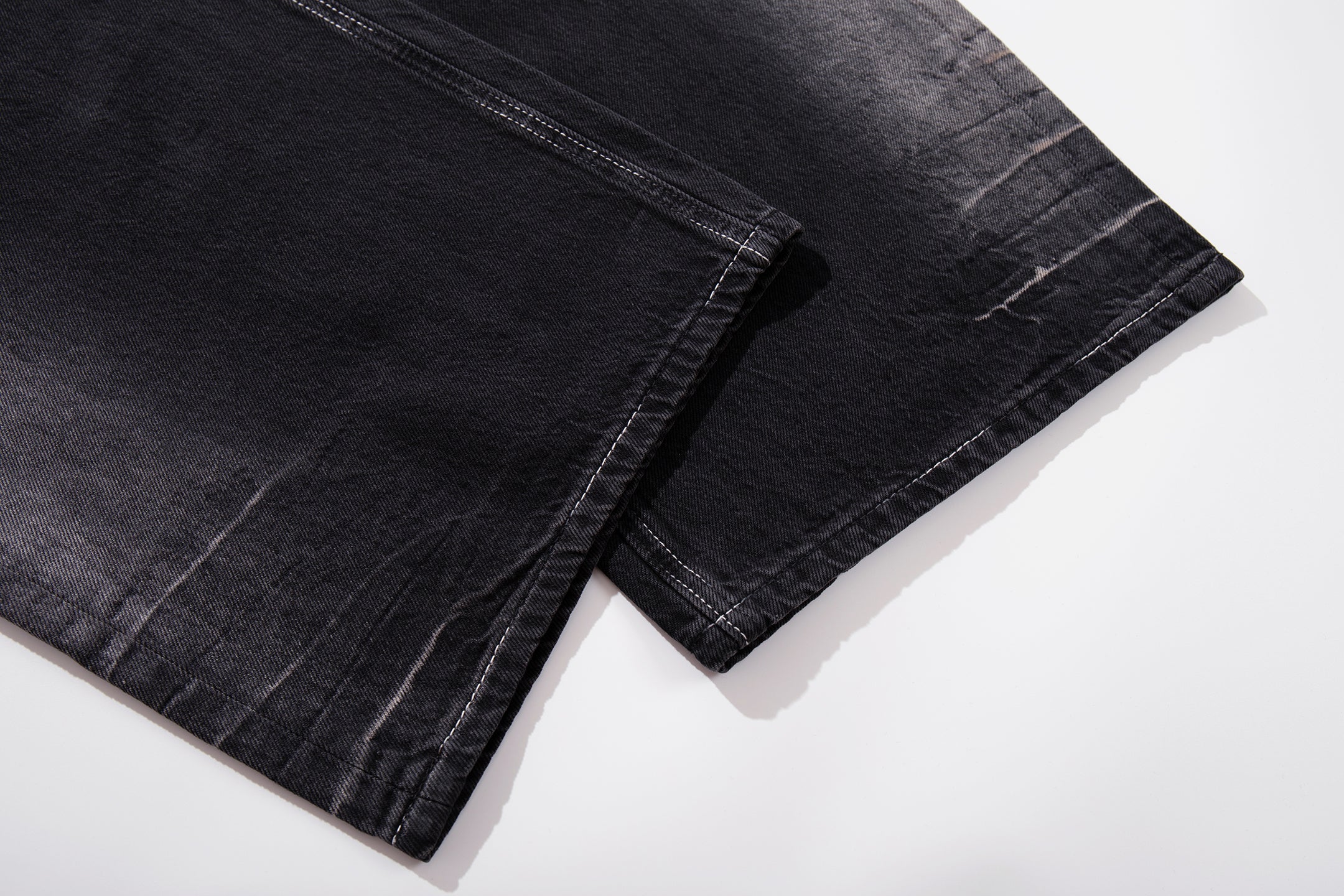 Omirad Minimal Fade Wide-Leg Jeans | Dark Wash Streetwear Denim