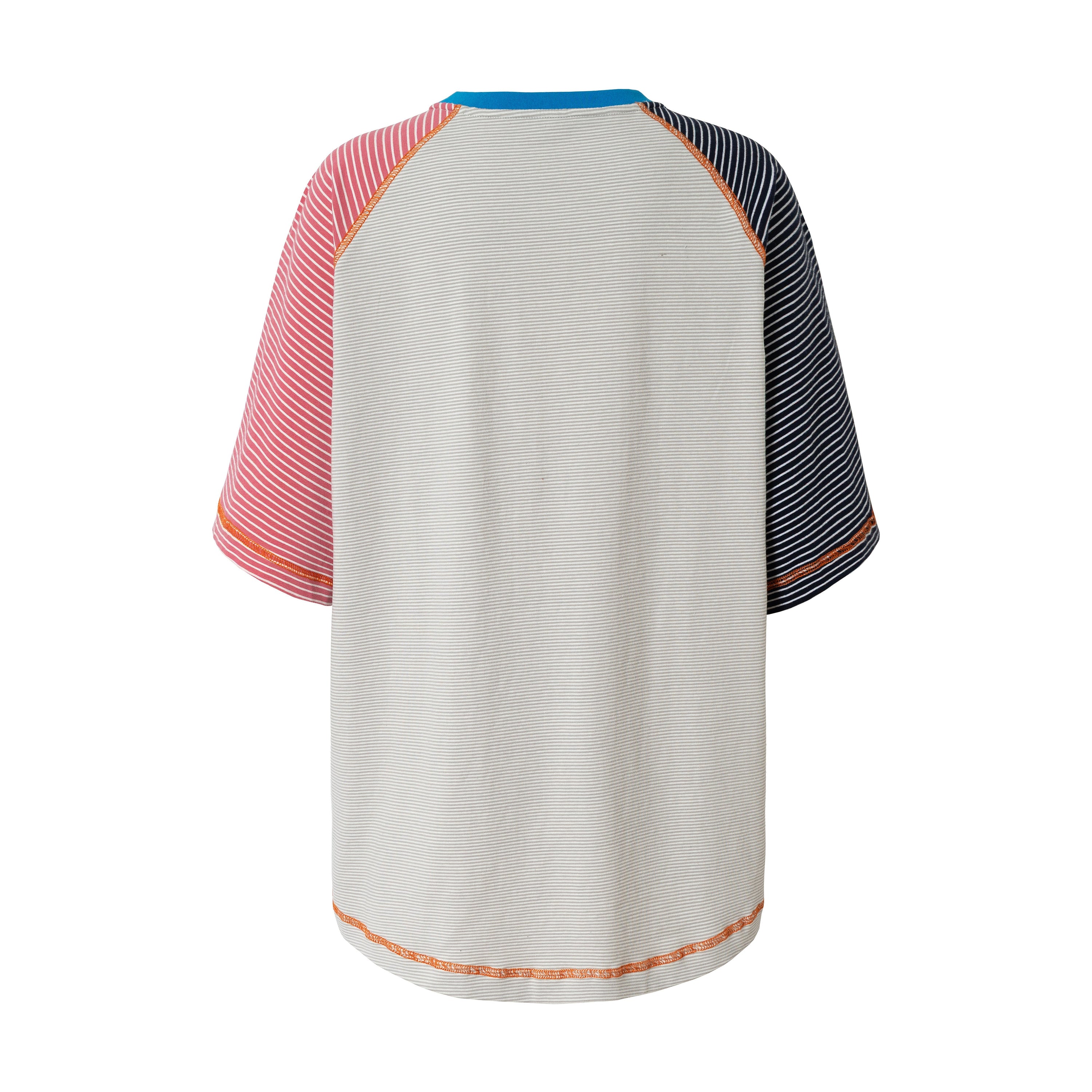 Color Block Contrast Stripe Raglan T-Shirt | Relaxed Fit