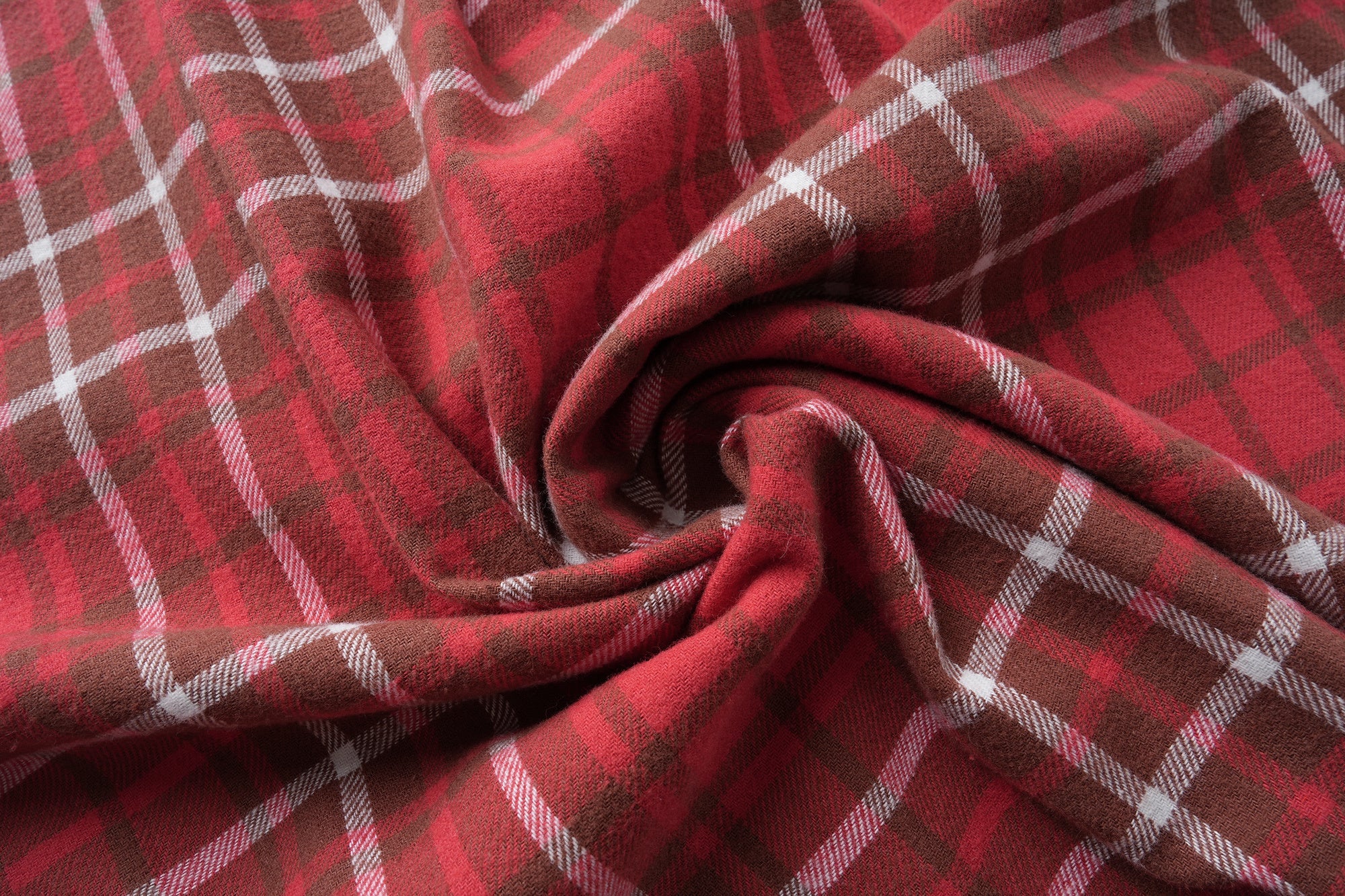 Red Plaid Patchwork Flannel Shirt | Varsity Chest Panels