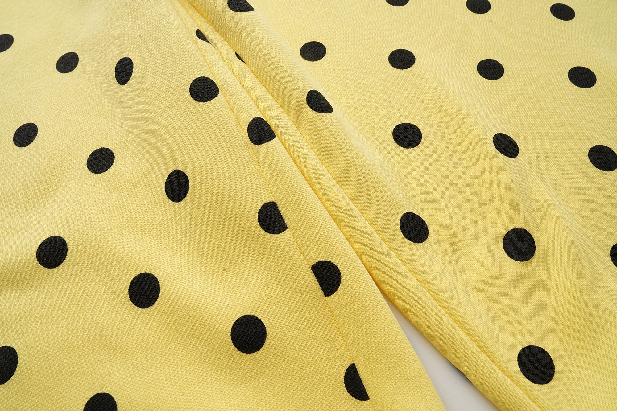 Omirad Polka Dot Wide-Leg Pants | Yellow & Black Cotton