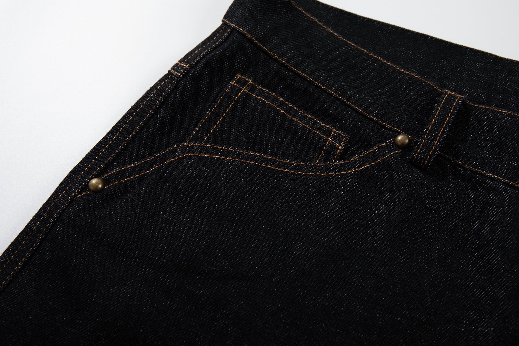 Omirad Curved Panel Wide Leg Denim Pants | High-Rise Button Fly