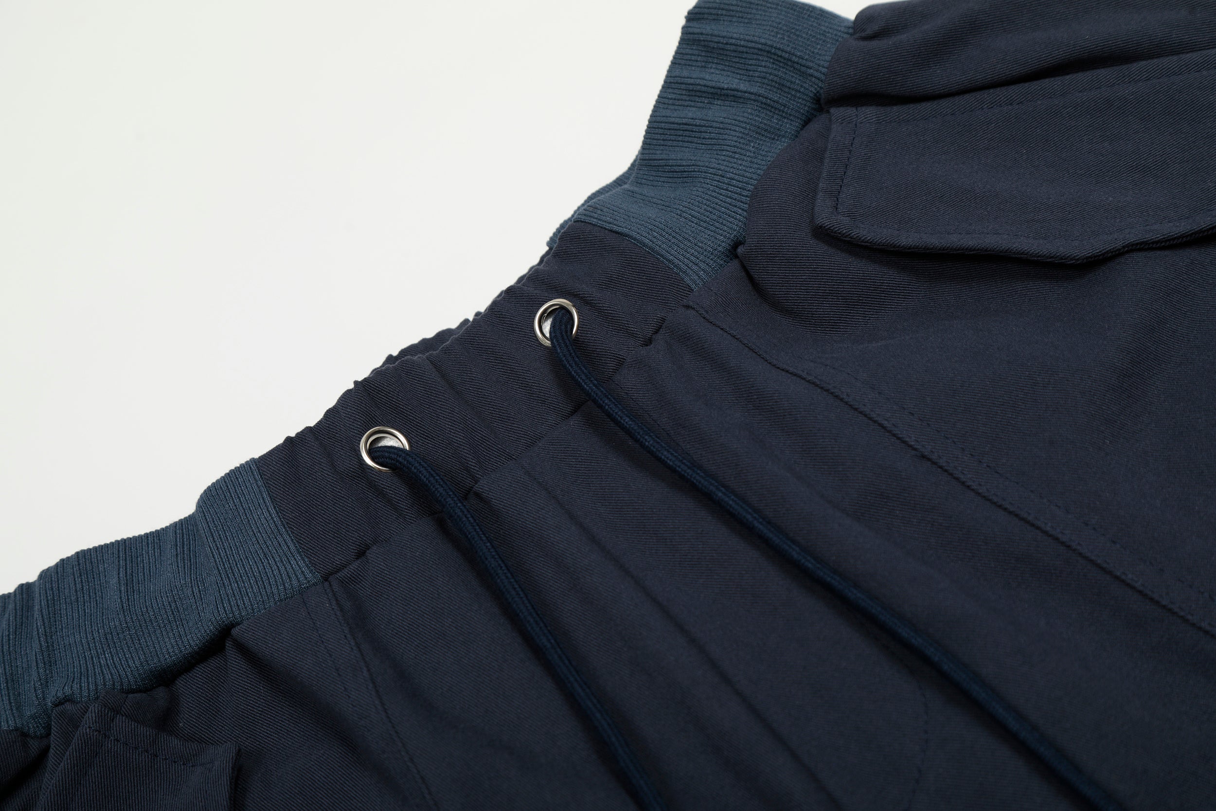 Omirad Utility Wide-Leg Cargo Pants | Navy Streetwear