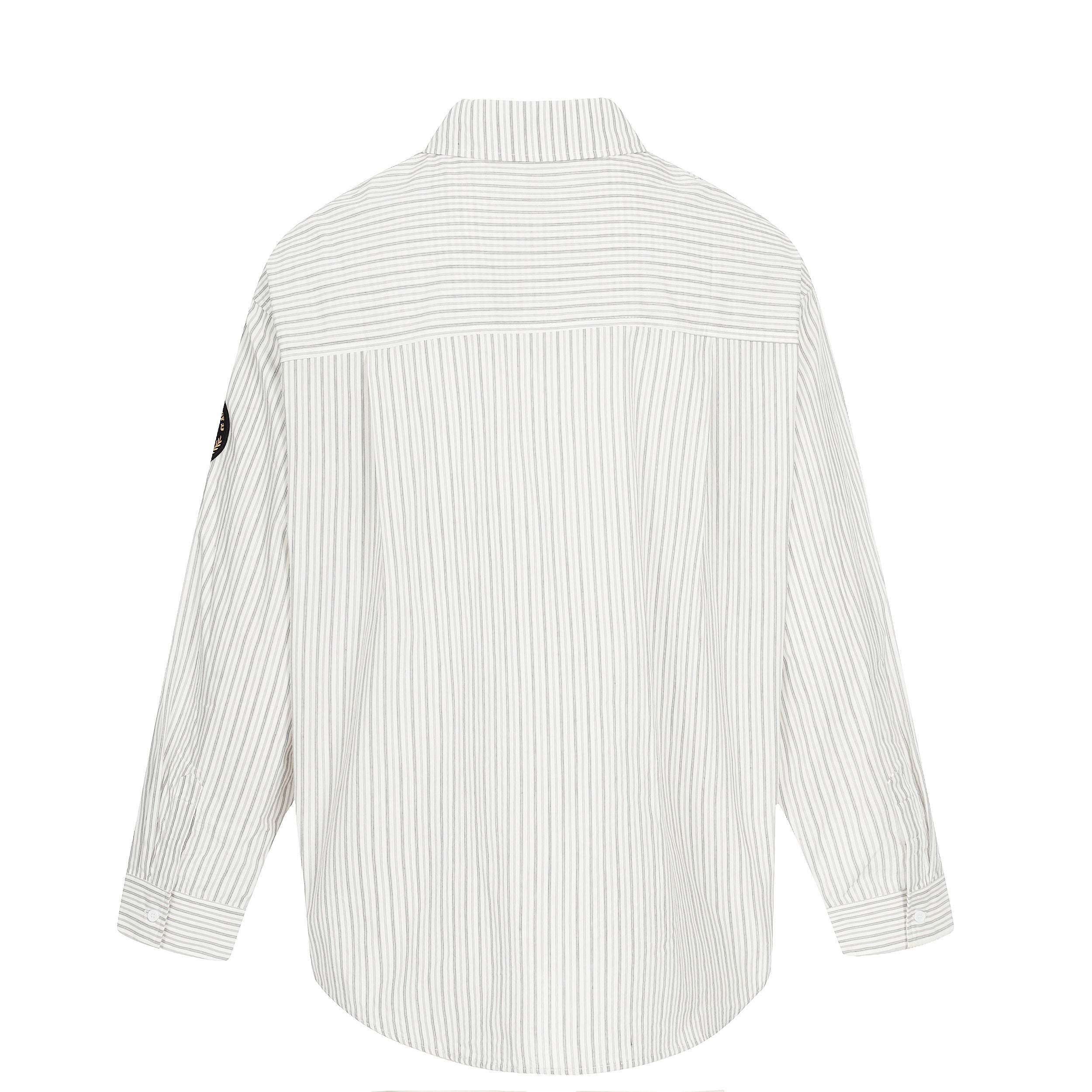Men's Striped Logo Button-Up Shirt | Vintage Streetwear