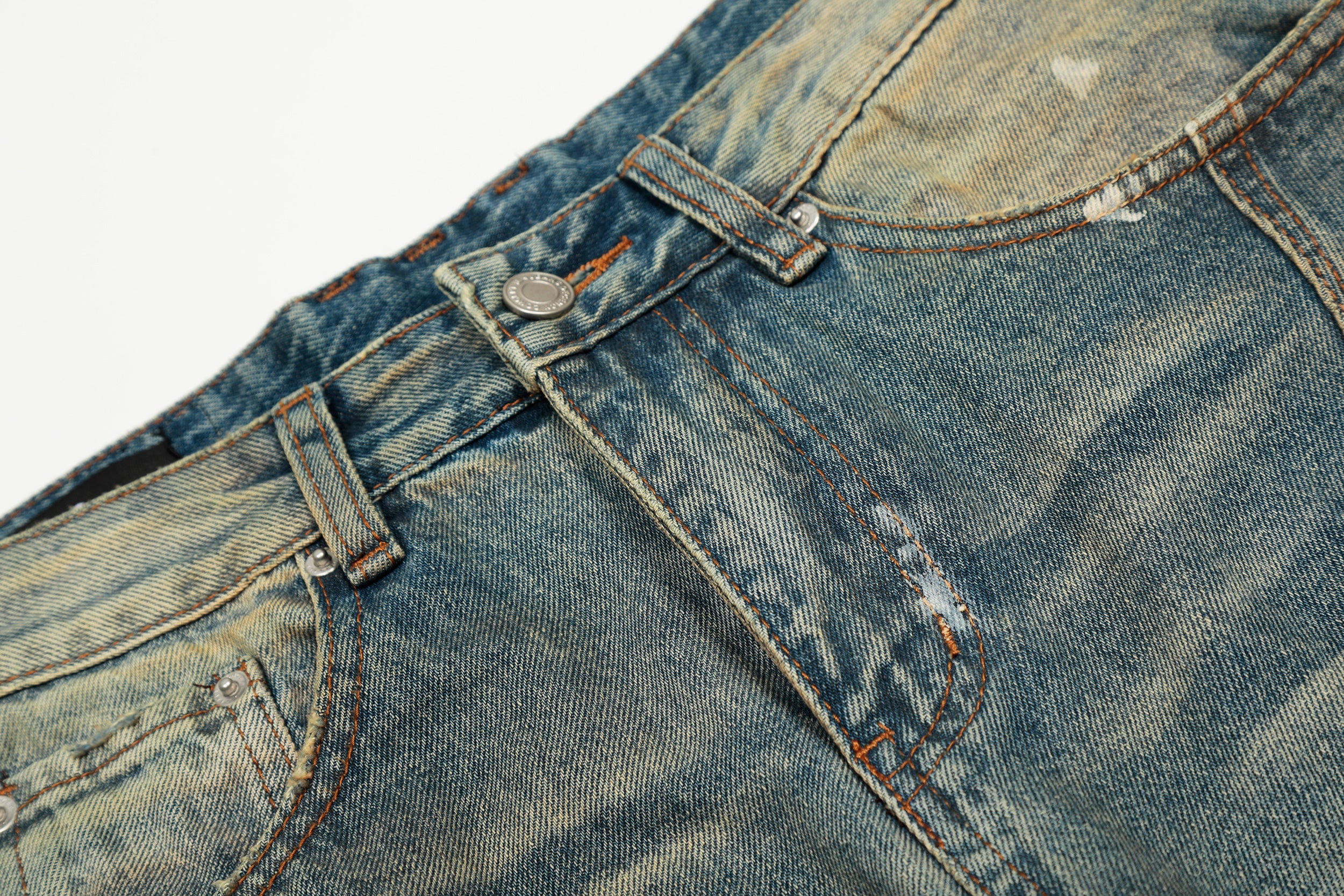 Omirad Sun-Faded Wide-Leg Jeans | Distressed Streetwear Denim