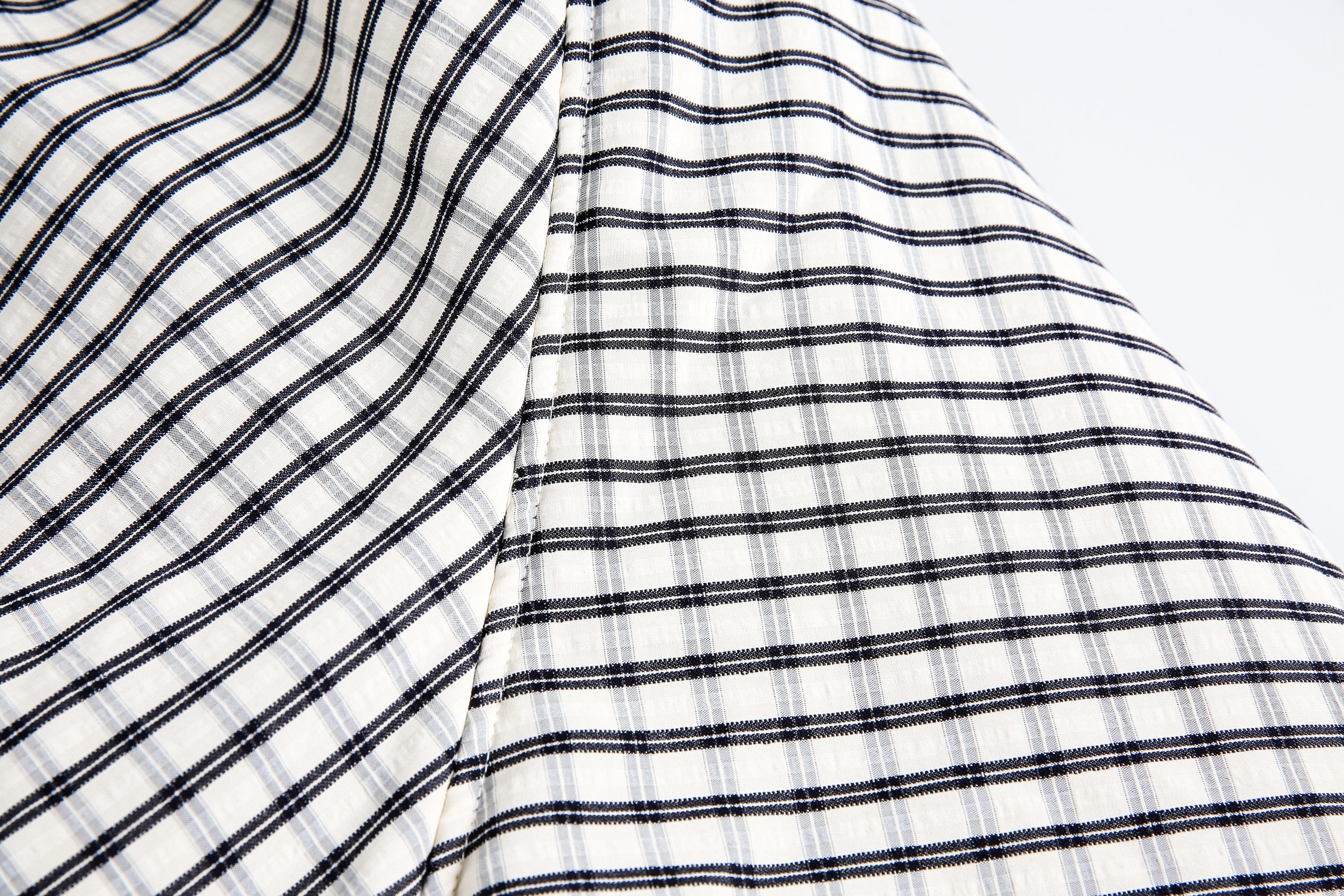 Checkered Faux-Fur Lined Oversized Jacket | SEAKOFF