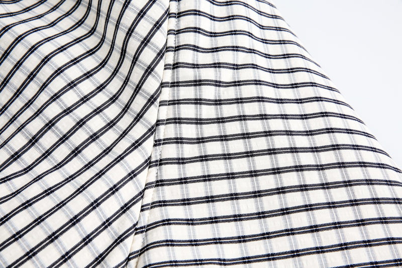 Checkered Faux-Fur Lined Oversized Jacket | SEAKOFF