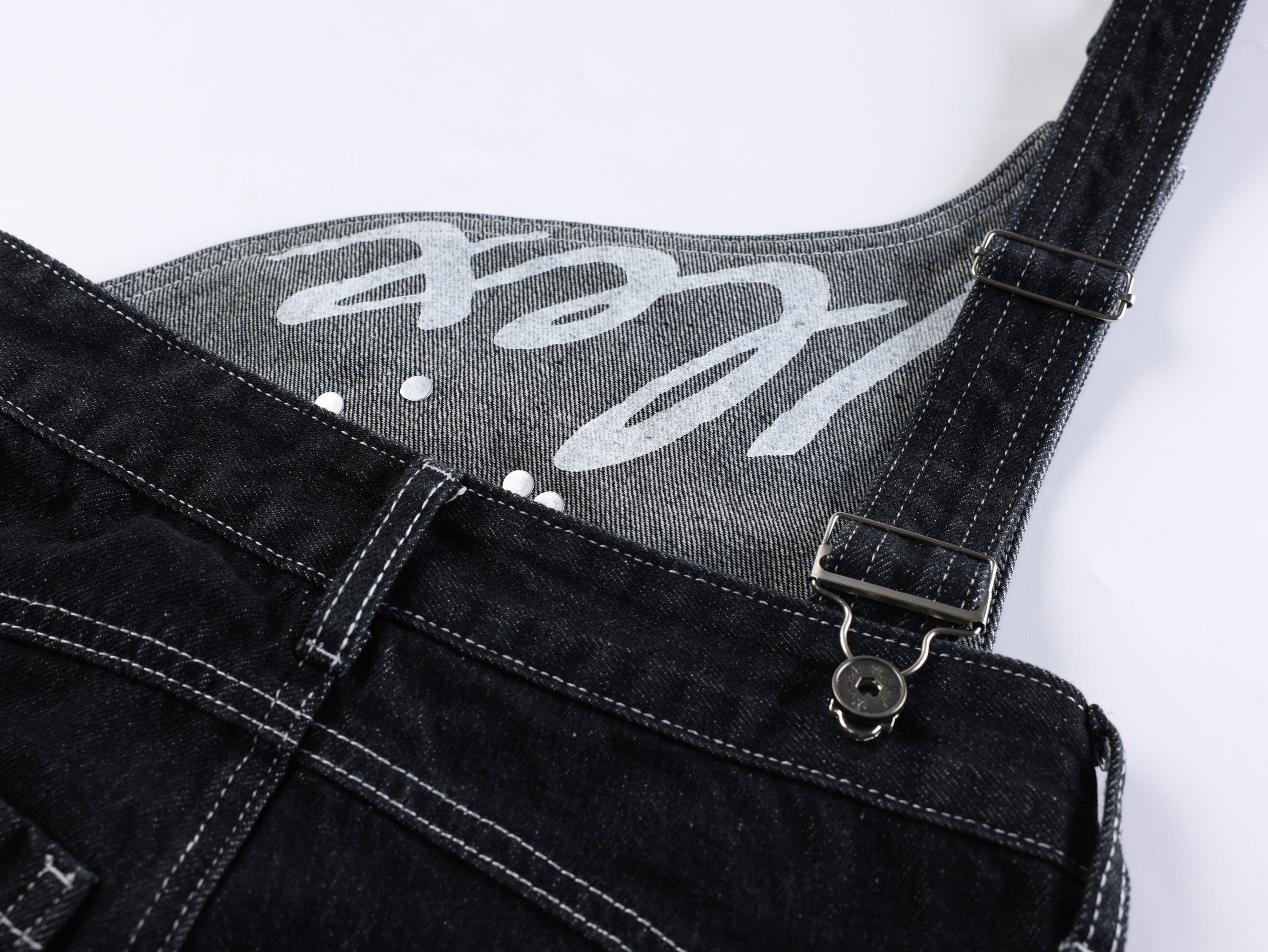 Omirad Hardware Strap Wide-Leg Jeans | Streetwear Denim