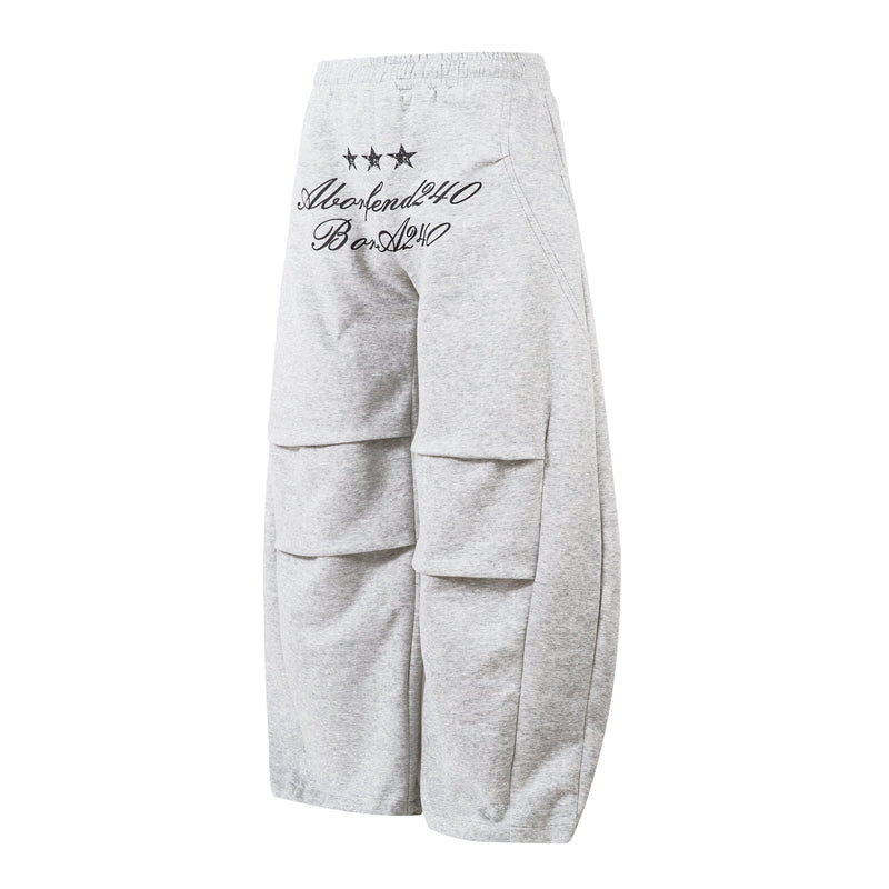 Omirad Embroidered Multi-Pocket Wide-Leg Cargo Sweatpants