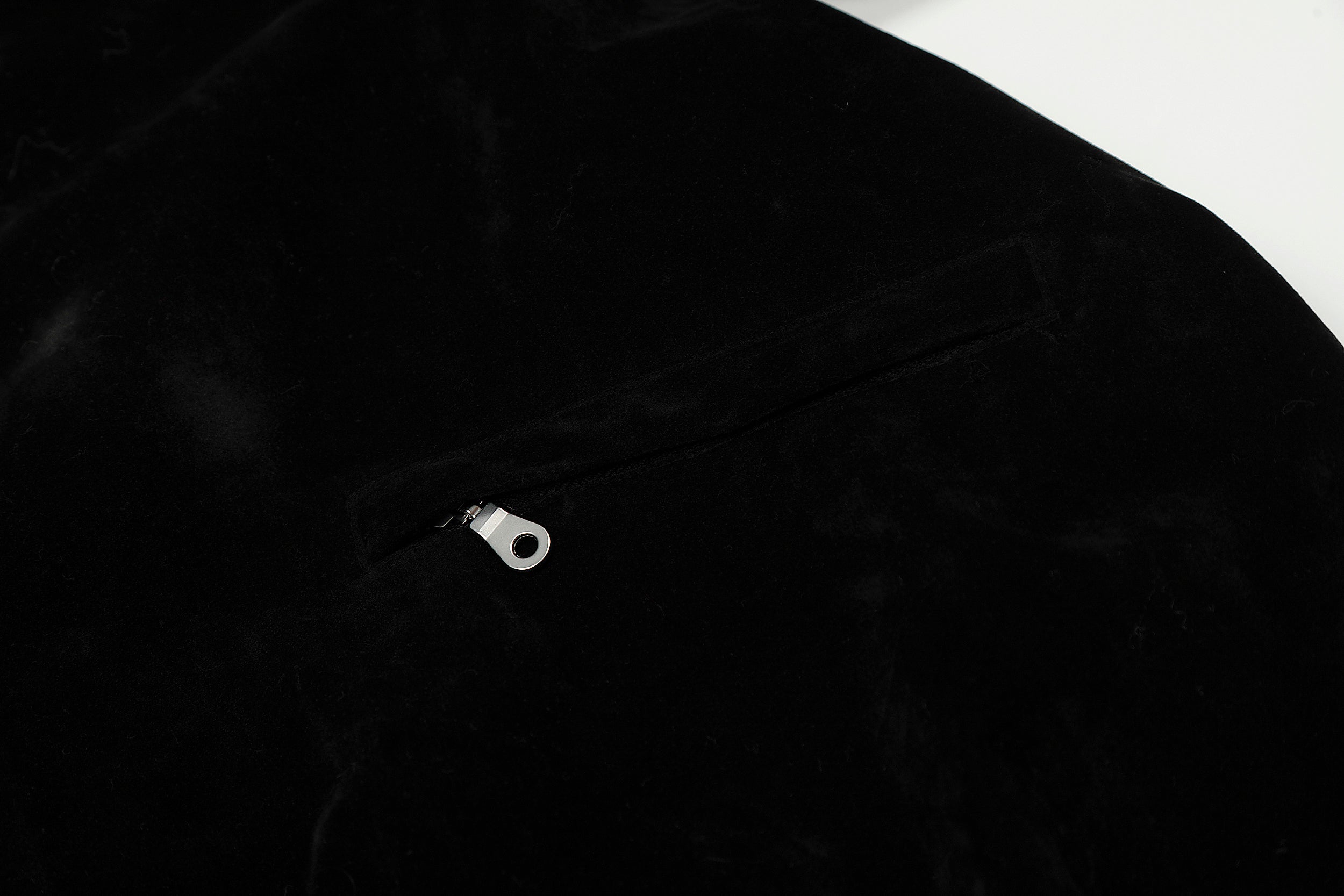 Faux Fur Collar Velvet Bomber Jacket | Cropped Streetwear