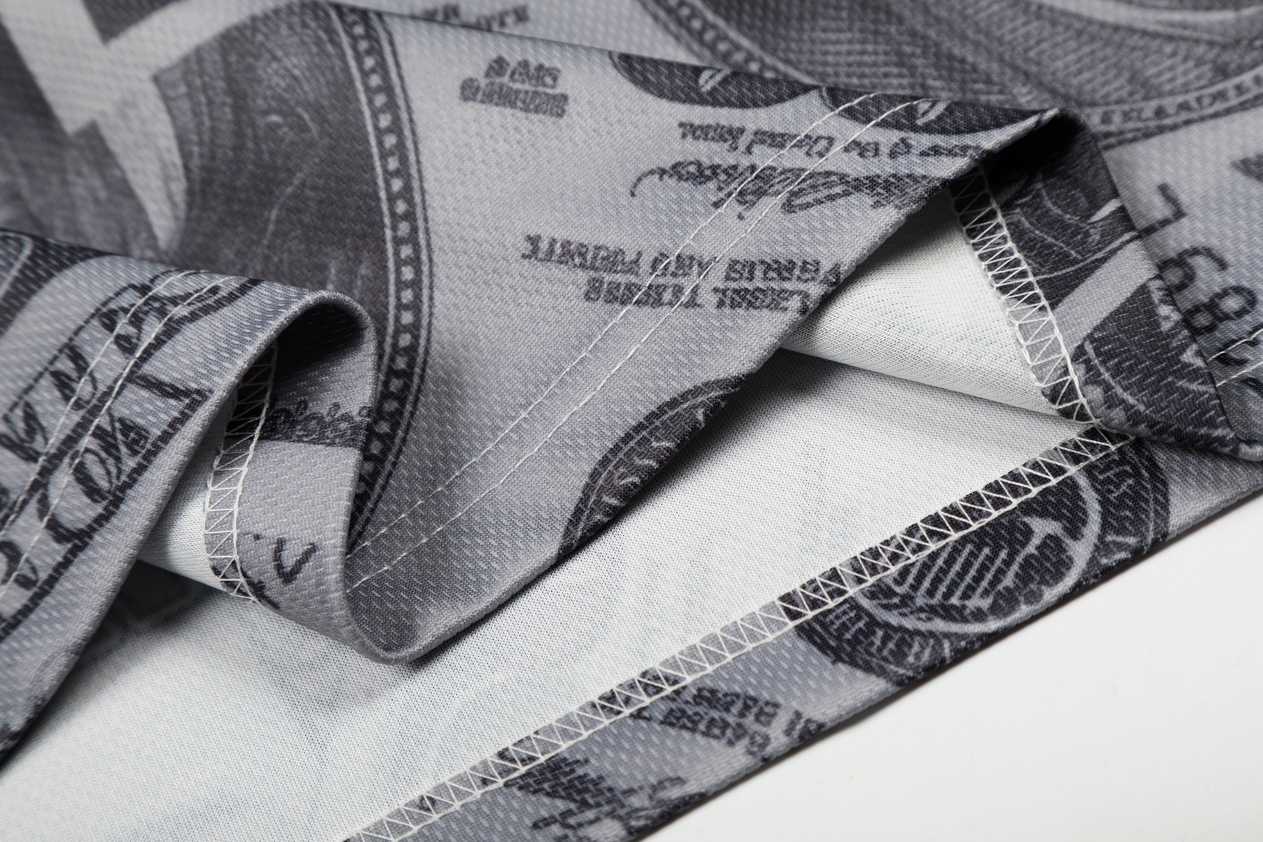 Dollar Bill Print Mesh Football Jersey | Streetwear