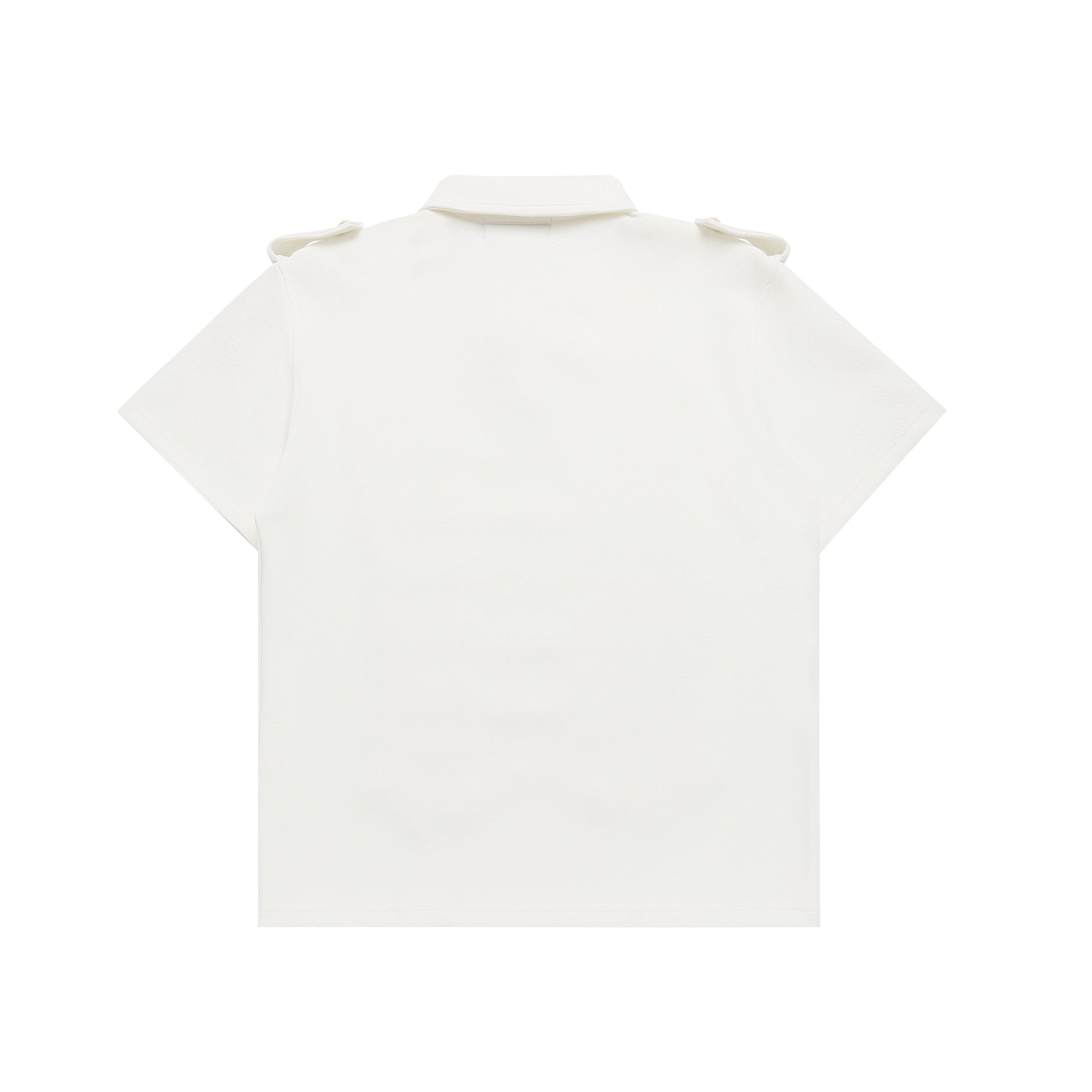 Military Braid Polo Shirt | Rope Embroidery & Epaulettes