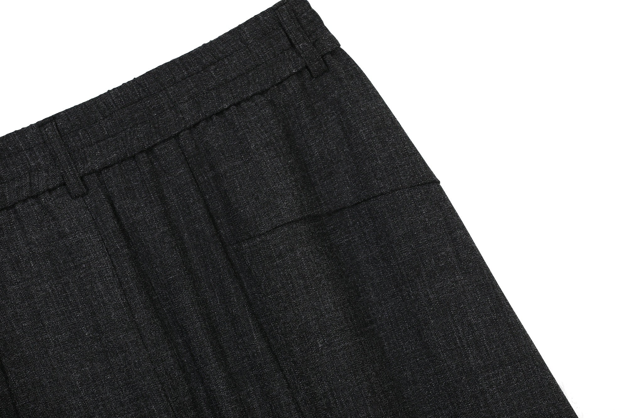Pleated Wide-Leg Pants with Asymmetric Button Front | Omirad
