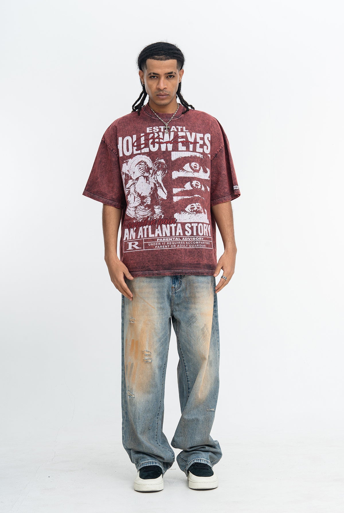 Omirad Hollow Eyes Atlanta Story Vintage Washed Graphic Tee