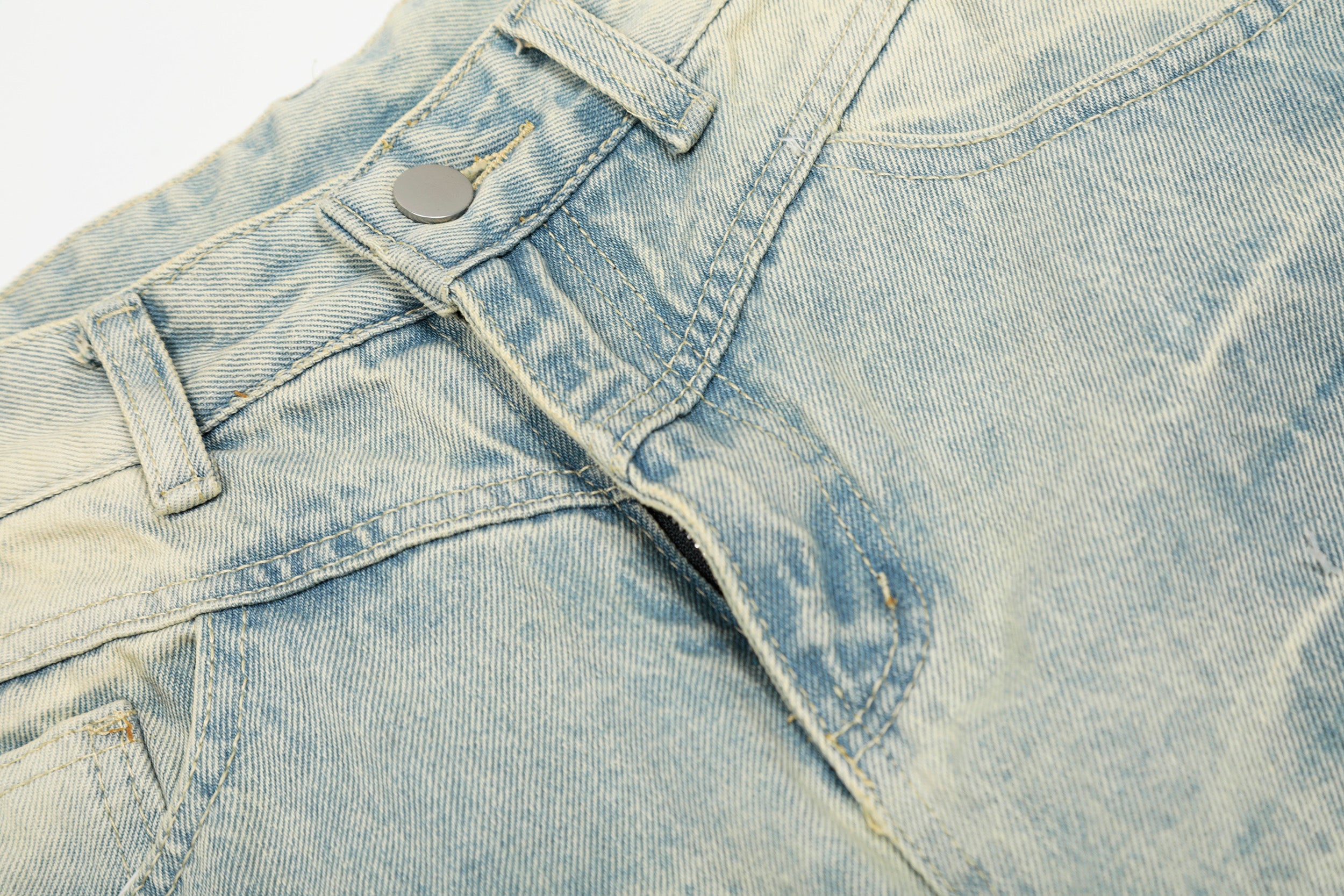 Omirad Creased-Wash Balloon Jeans | Wide Leg Denim