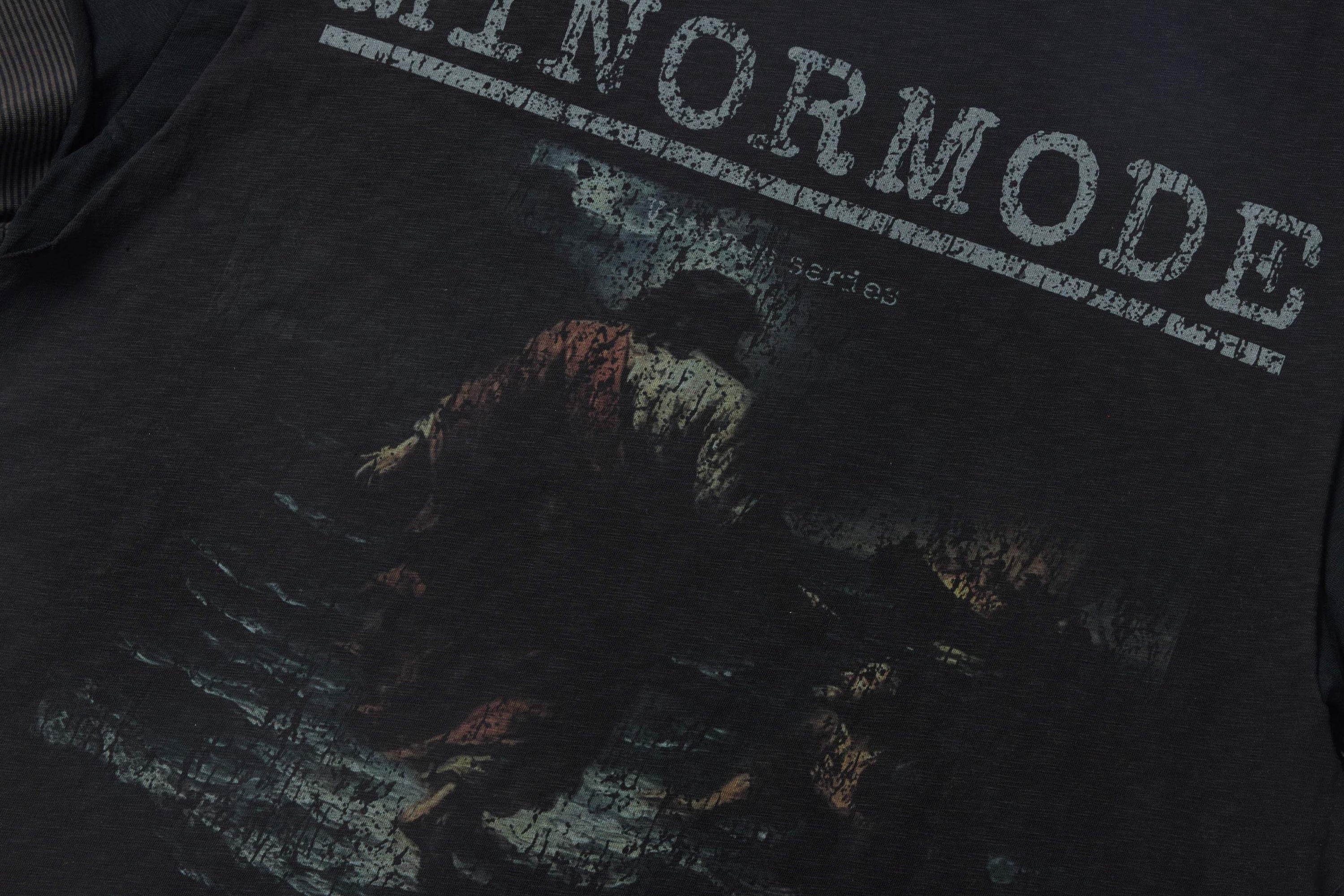 Minormode Distressed Layered Graphic Tee | Washed Black