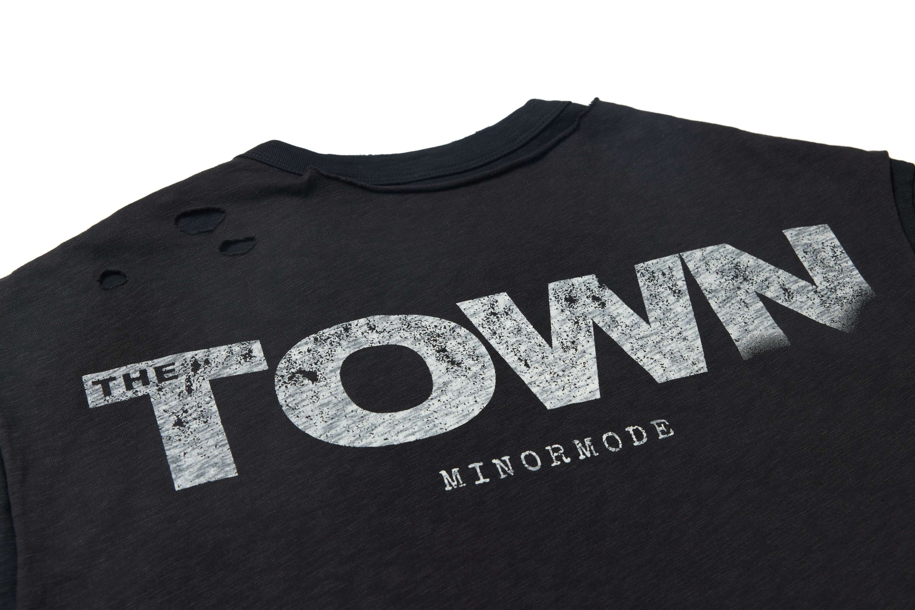Minormode Distressed Layered Graphic Tee | Washed Black
