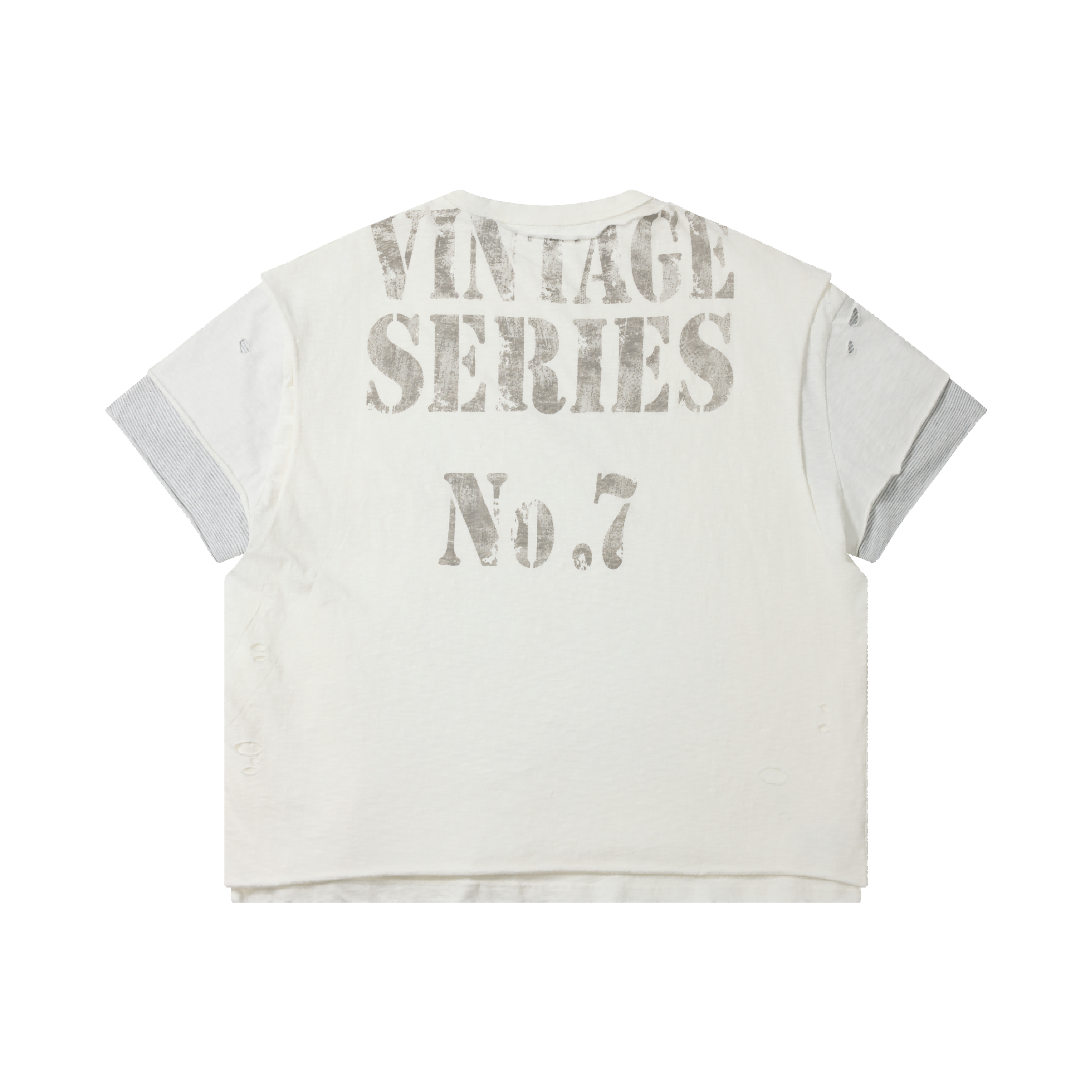 Distressed Layered Graphic Tee | Industrial Expressionism Print