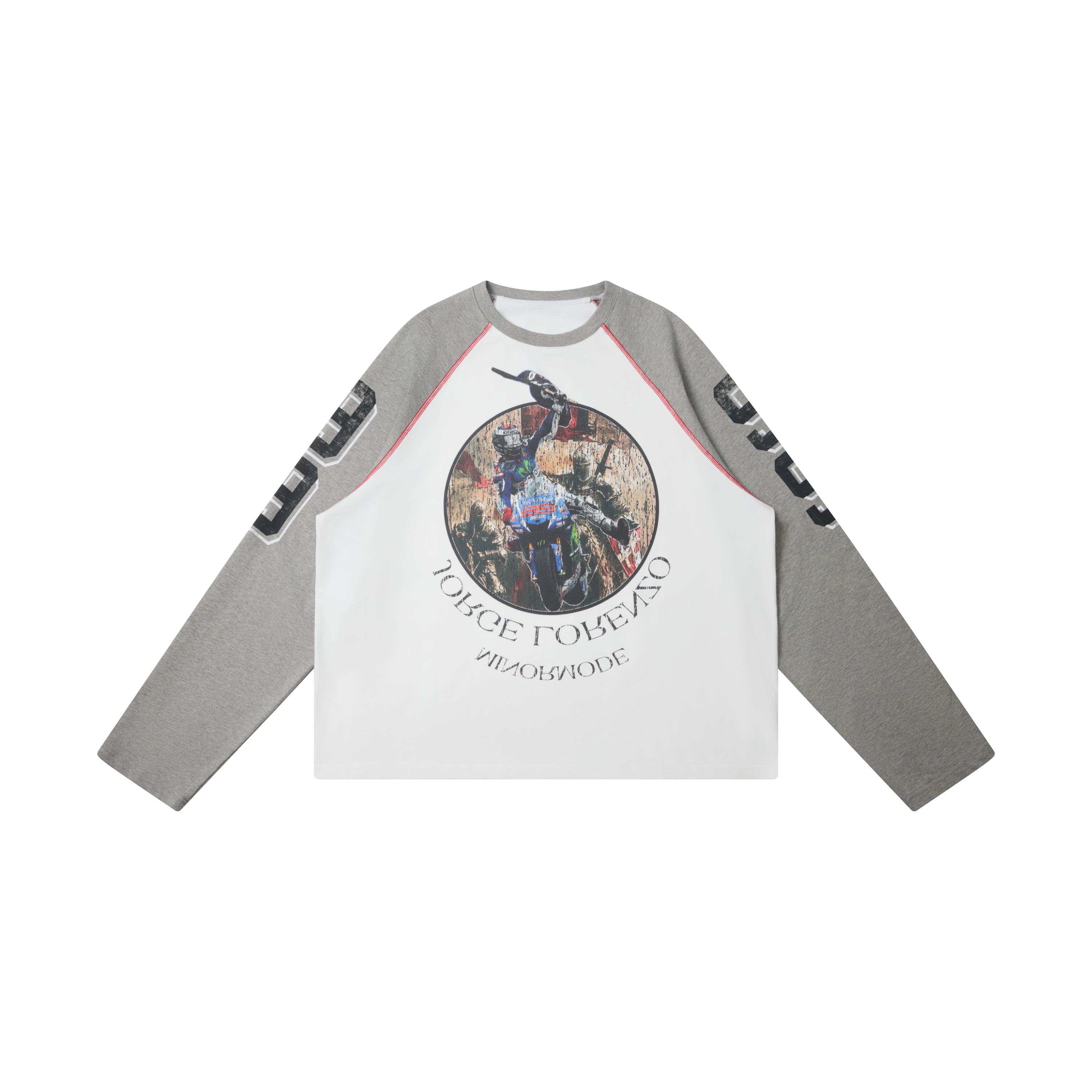 Moto Racing Raglan Long Sleeve Tee | Vintage Streetwear