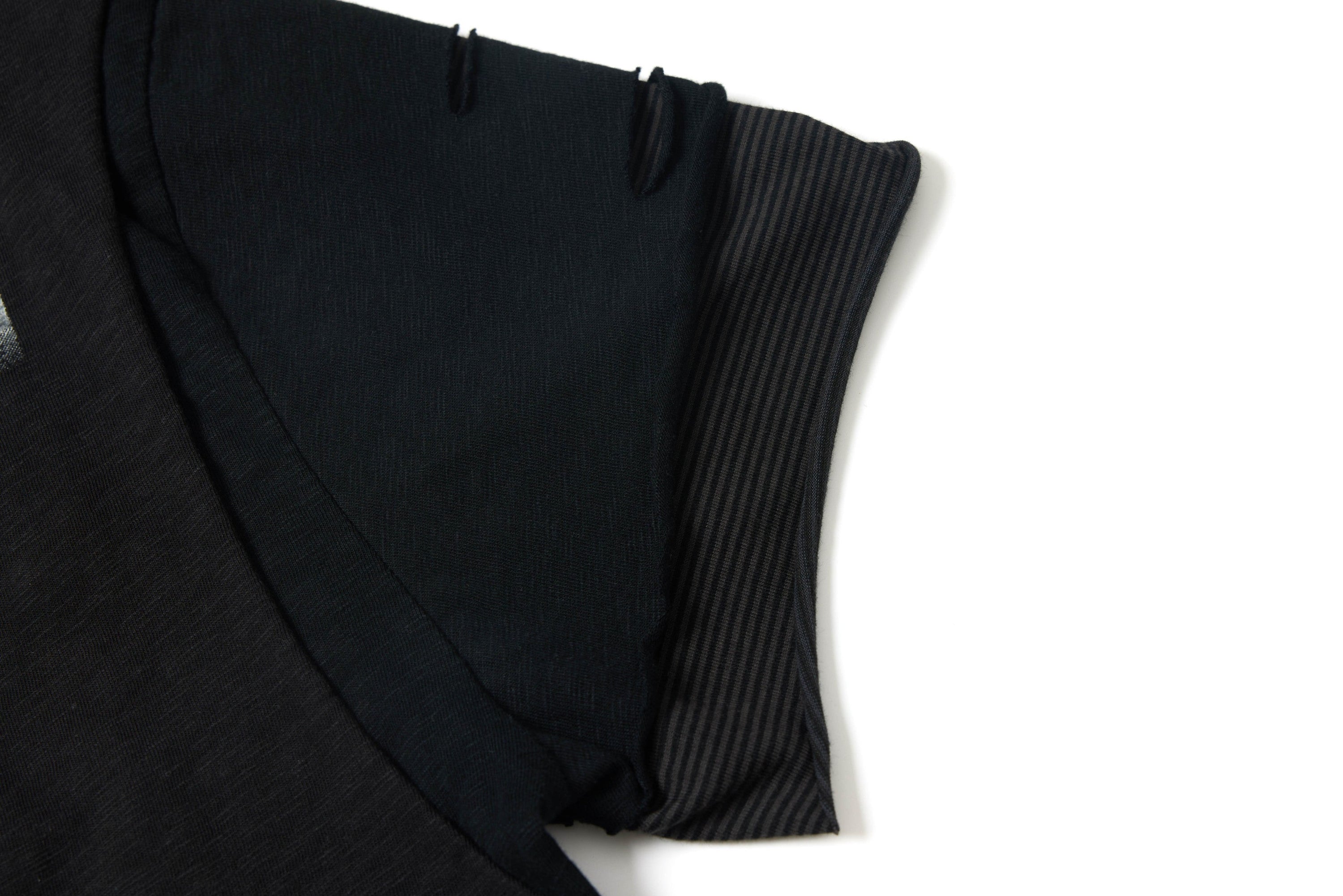 Minormode Distressed Layered Graphic Tee | Washed Black